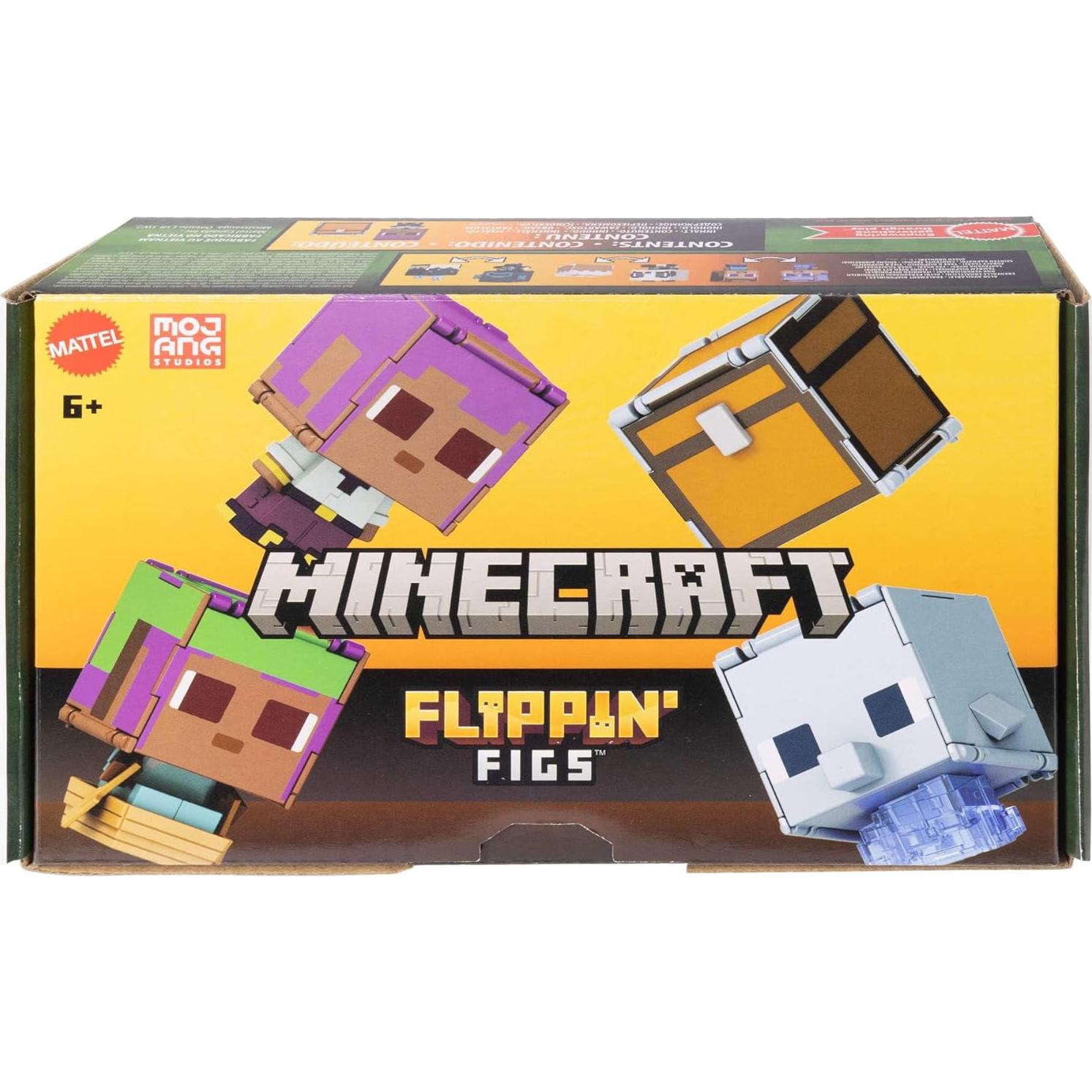 Figuras de Acción Minecraft Mattel Paquete de 2 Efe y Delfín