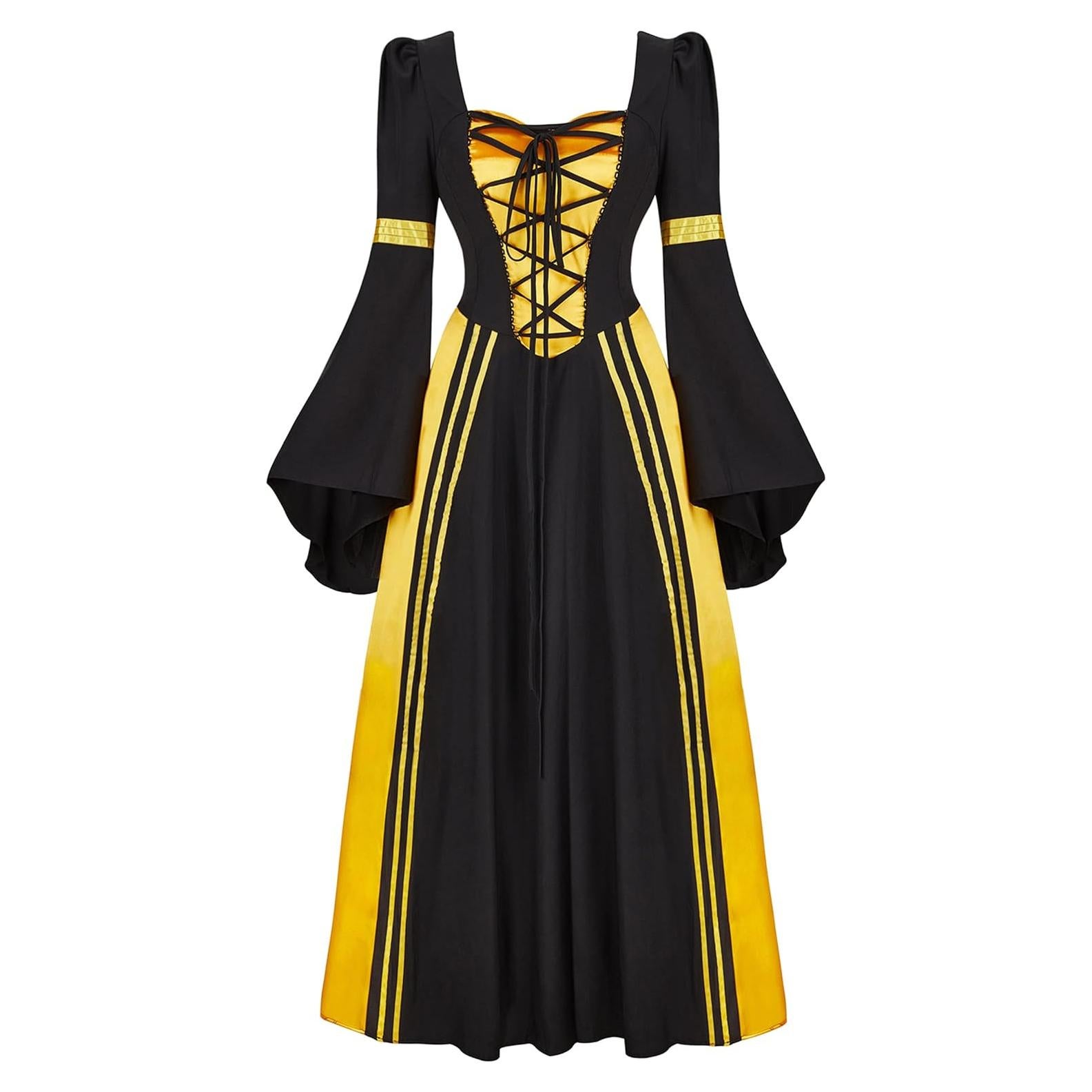 Vestido Medieval para Mujeres Parlsdy Traje Renacentista XS