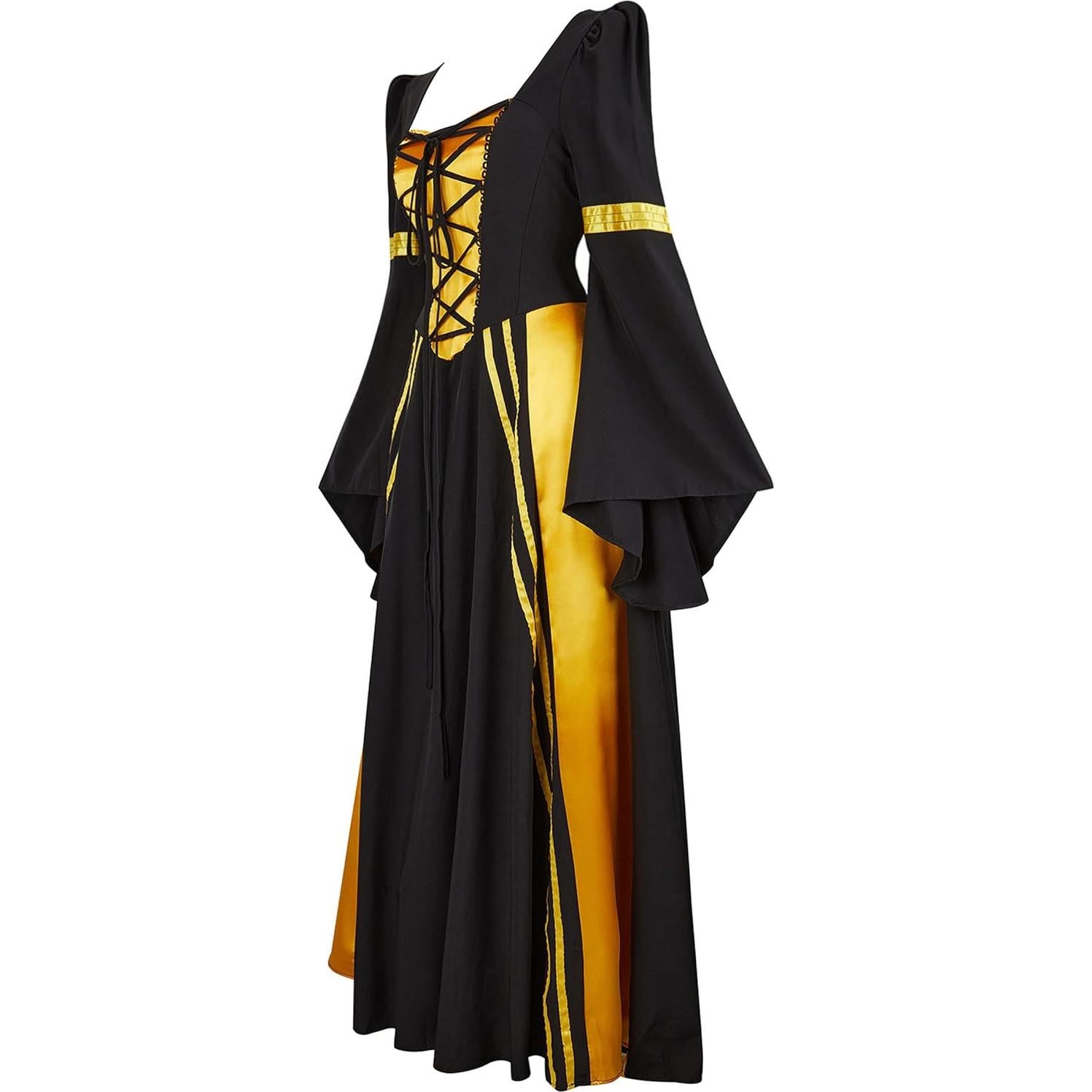 Vestido Medieval para Mujeres Parlsdy Traje Renacentista XS