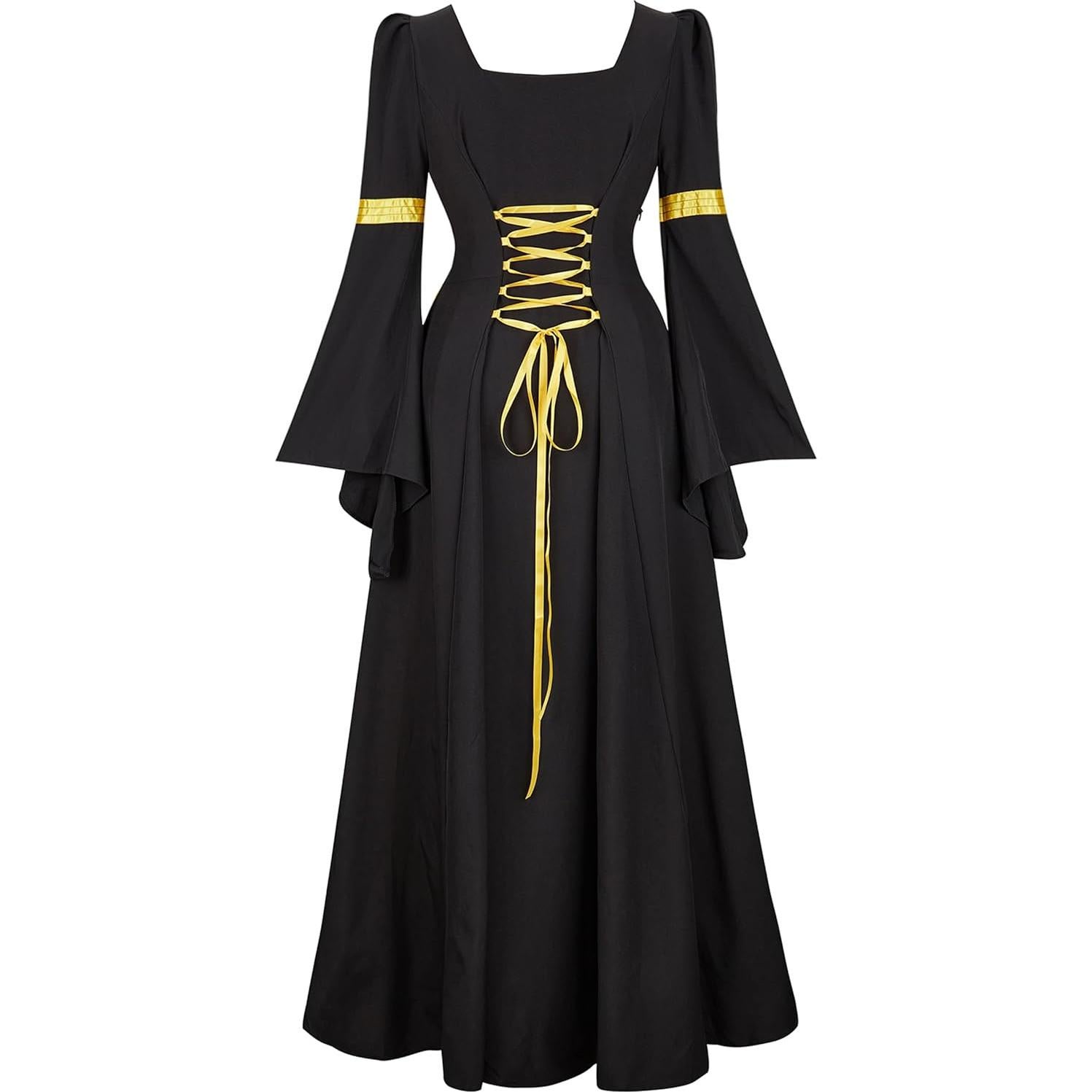 Vestido Medieval para Mujeres Parlsdy Traje Renacentista XS