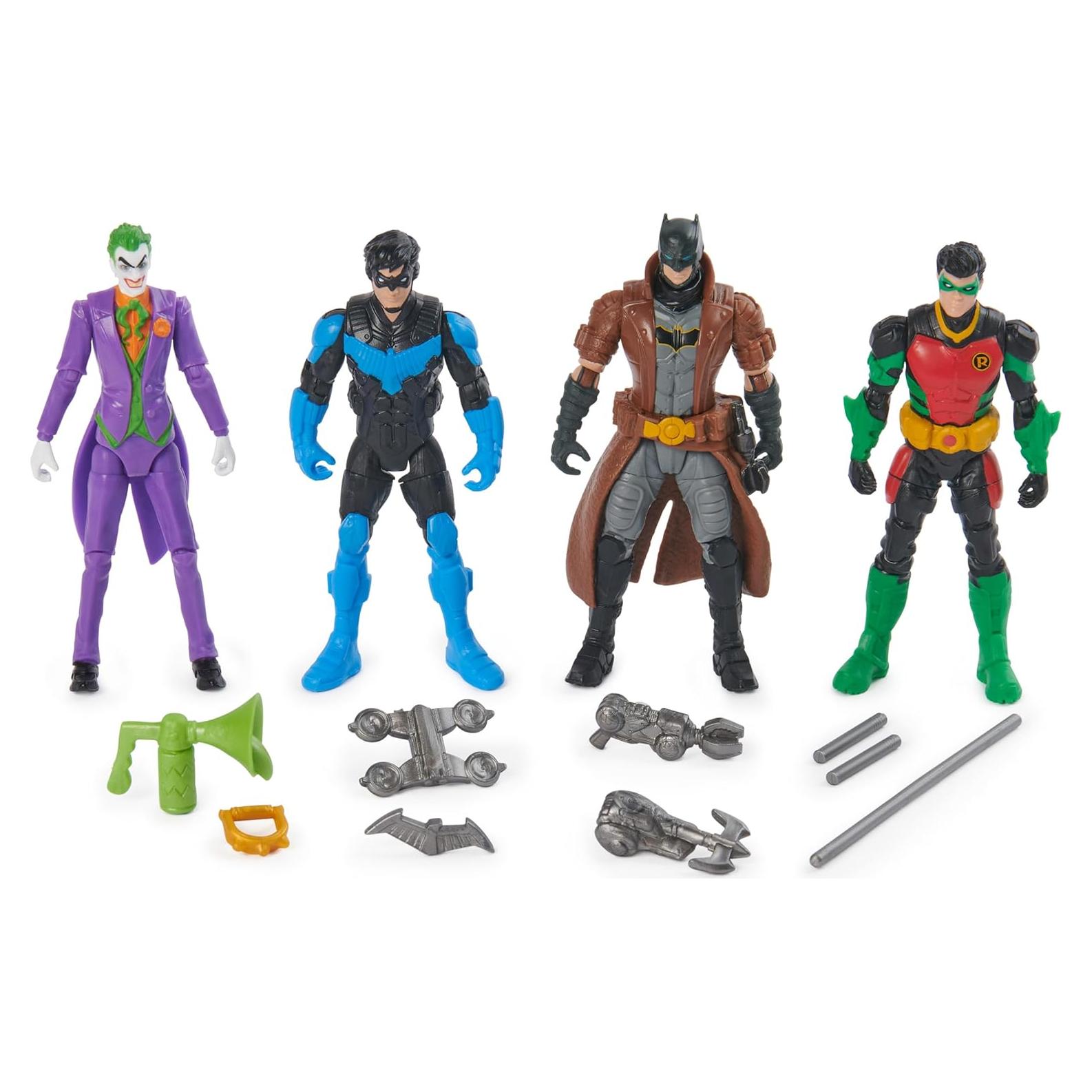 Paquete de 4 Figuras de Acción Batman DC Comics 10 cm