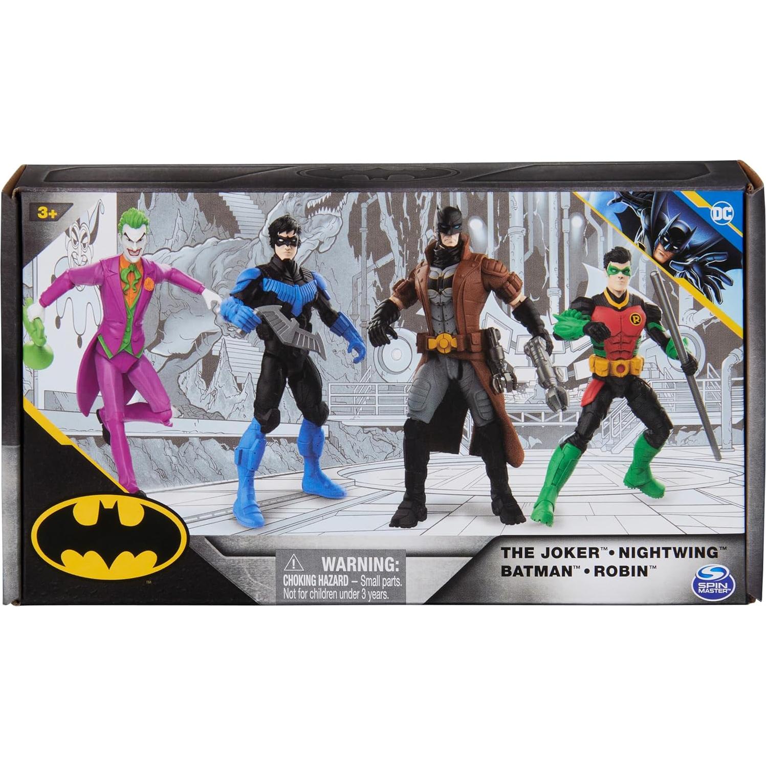 Paquete de 4 Figuras de Acción Batman DC Comics 10 cm