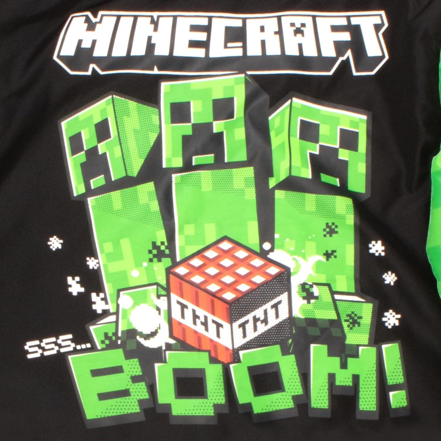 Chaqueta Bomber Minecraft Niños 6-7 Años Verde Neón