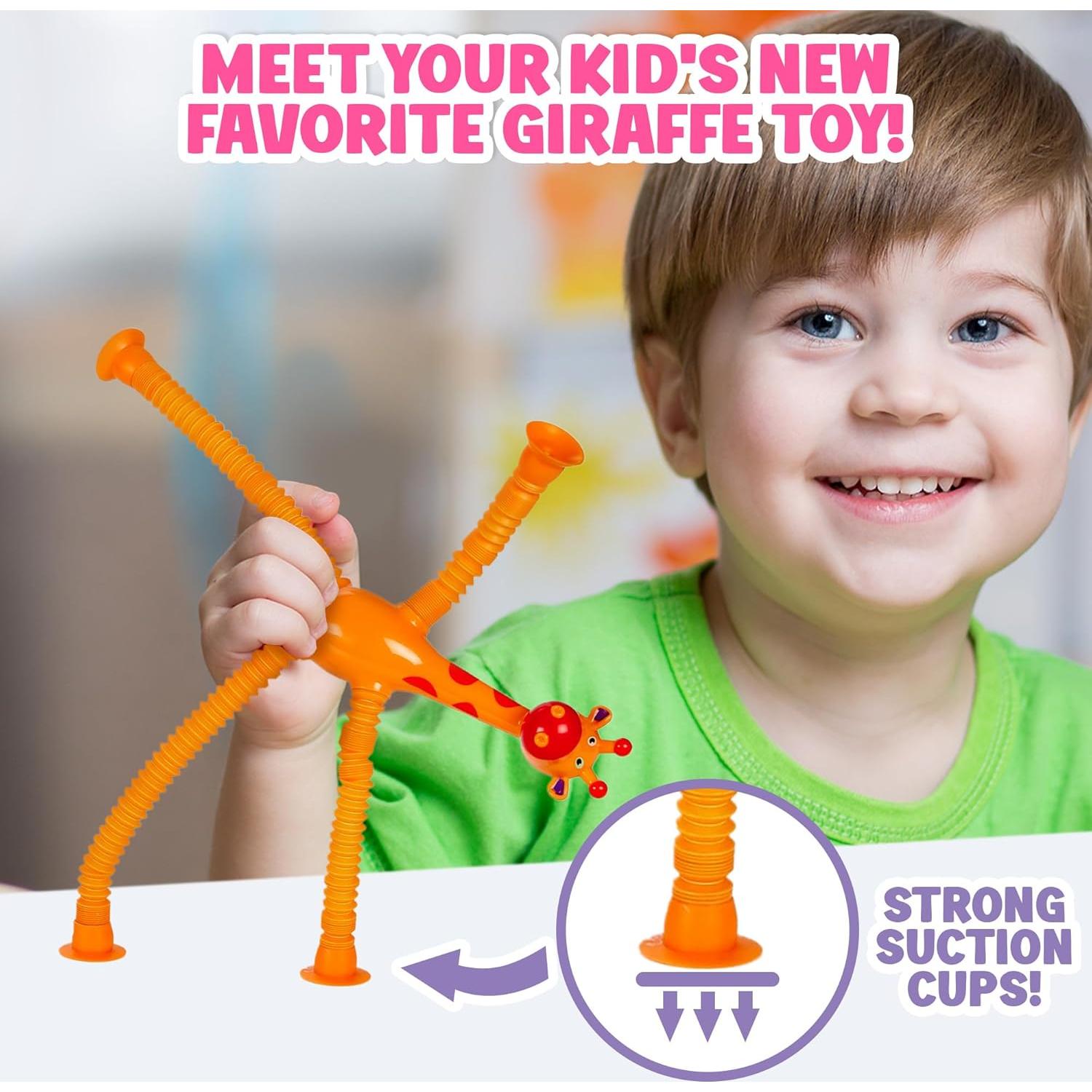 Juguetes Sensoriales Telescópicos Jirafa LED - Paquete de 6