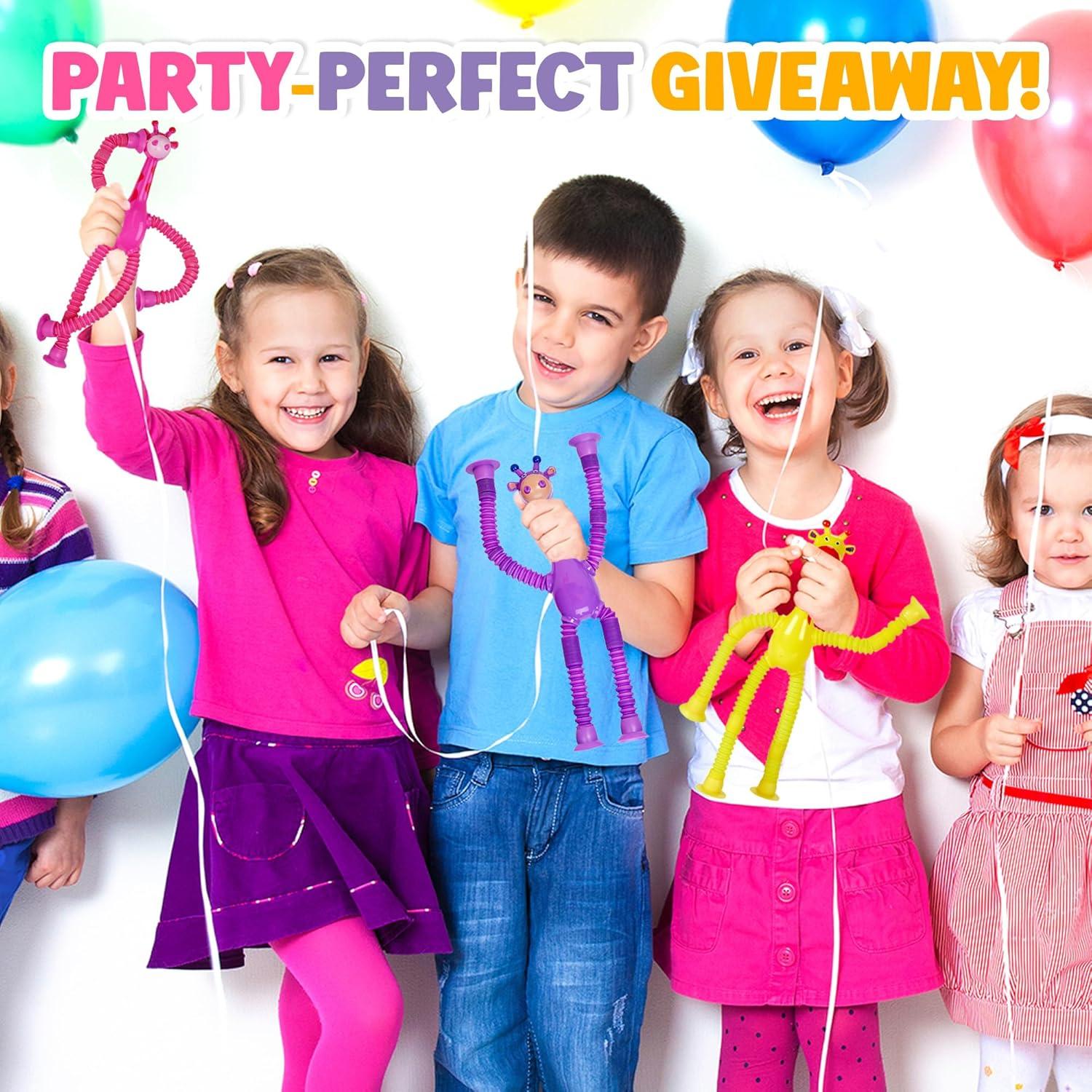 Juguetes Sensoriales Telescópicos Jirafa LED - Paquete de 6