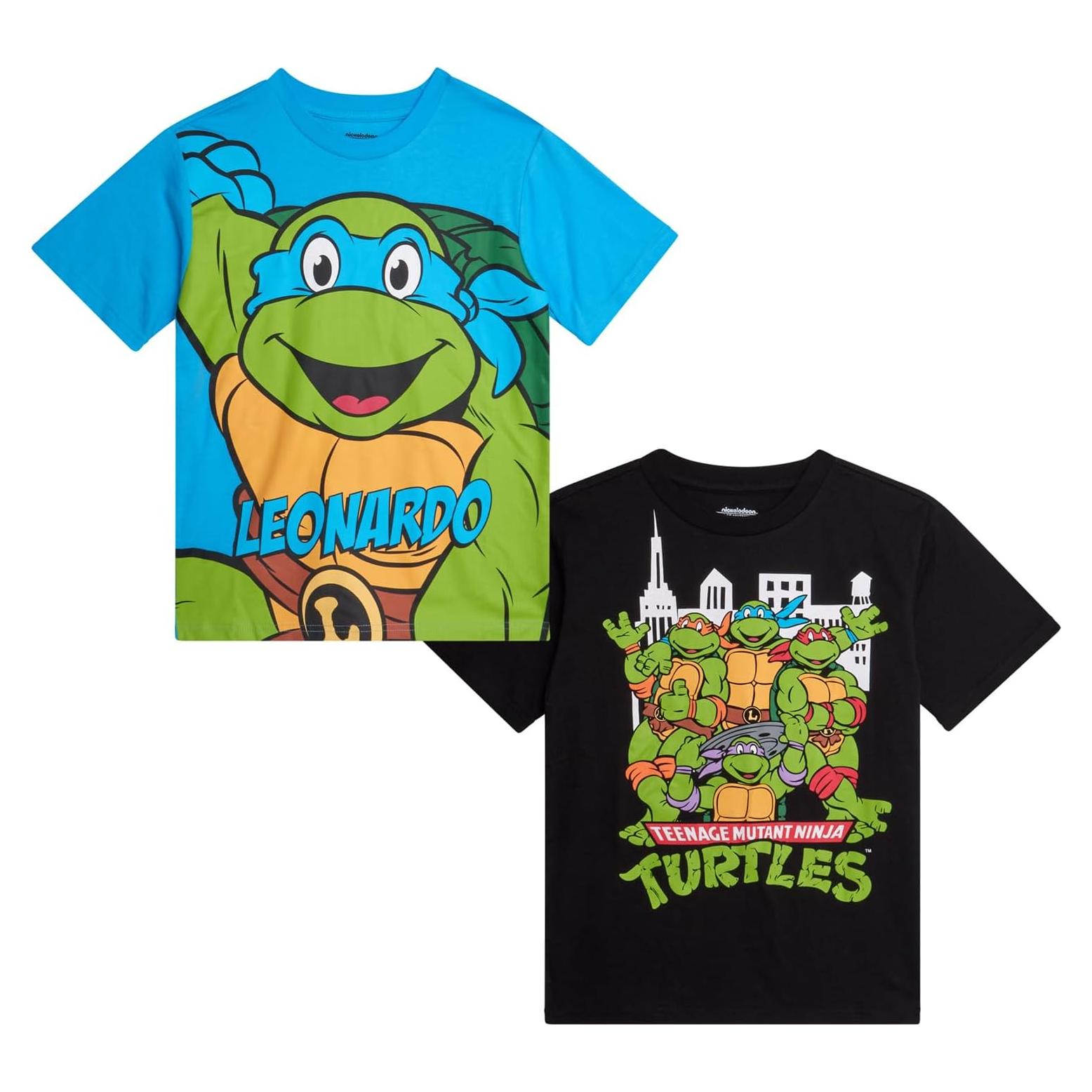 Camisetas Gráficas para Niños Tortugas Ninja TMNT - Paquete de 2