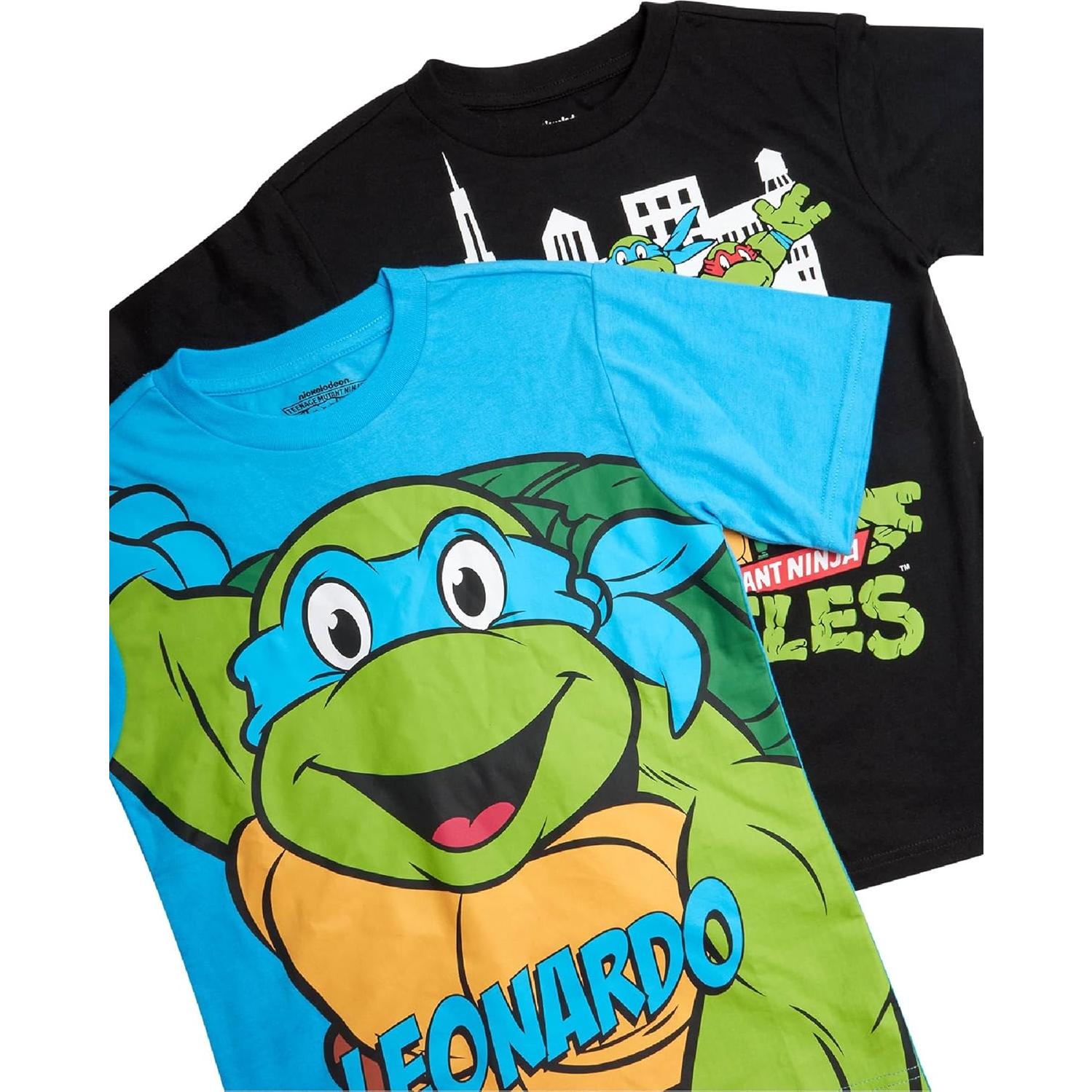 Camisetas Gráficas para Niños Tortugas Ninja TMNT - Paquete de 2