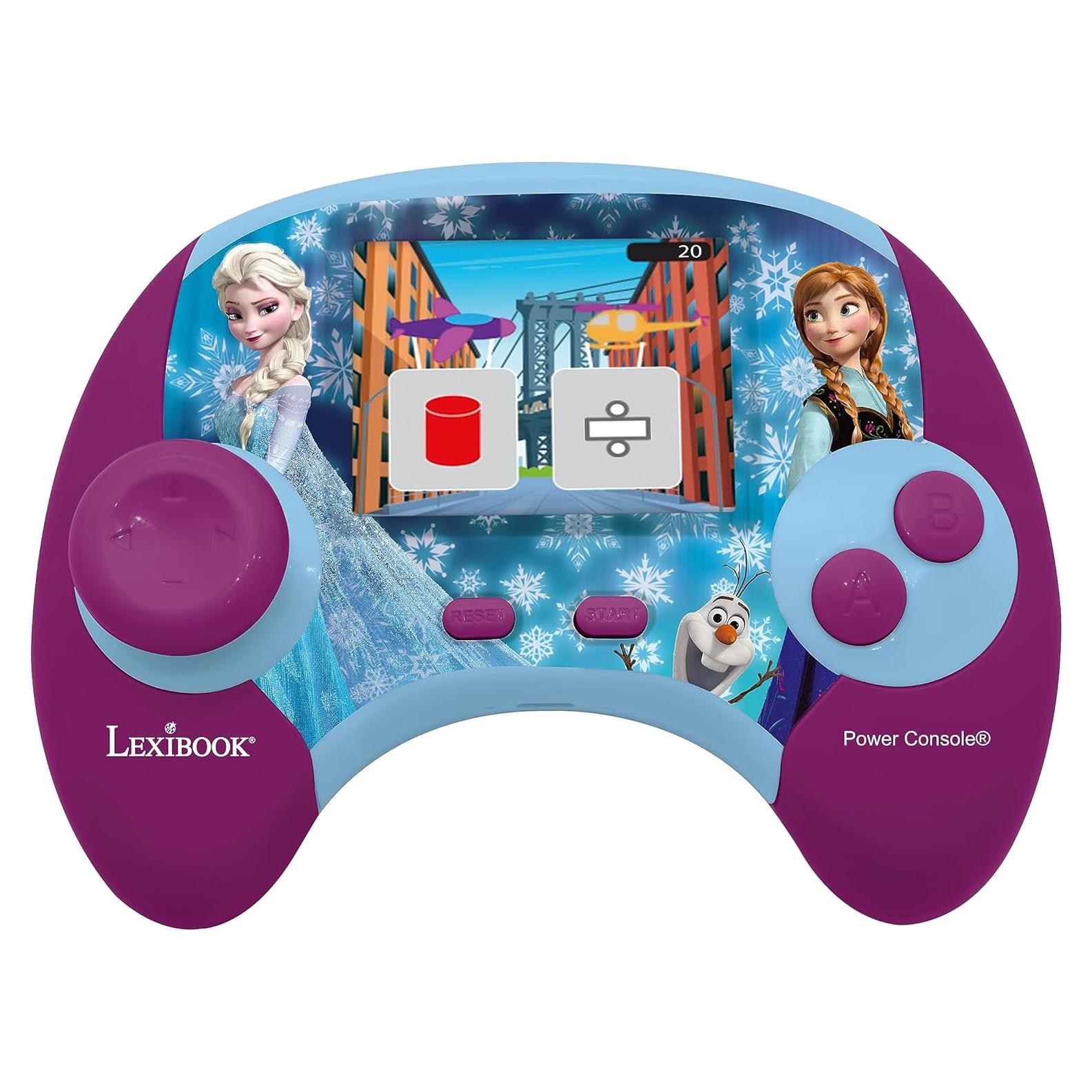 Consola de Poder Lexibook Frozen - Juego Educativo Bilingüe 100 Actividades