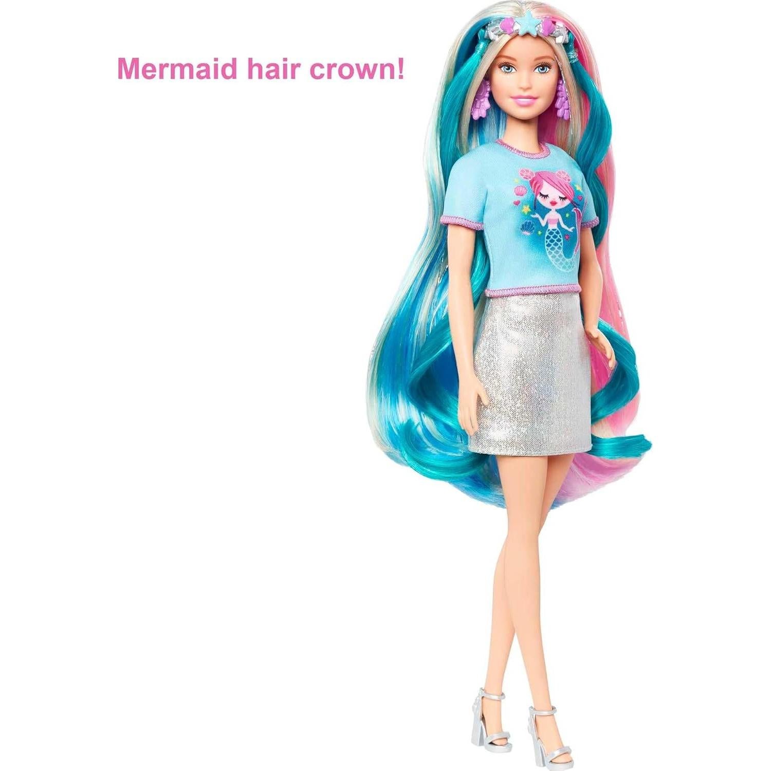 Muñeca Barbie Pelo de Fantasía Mattel con Accesorios