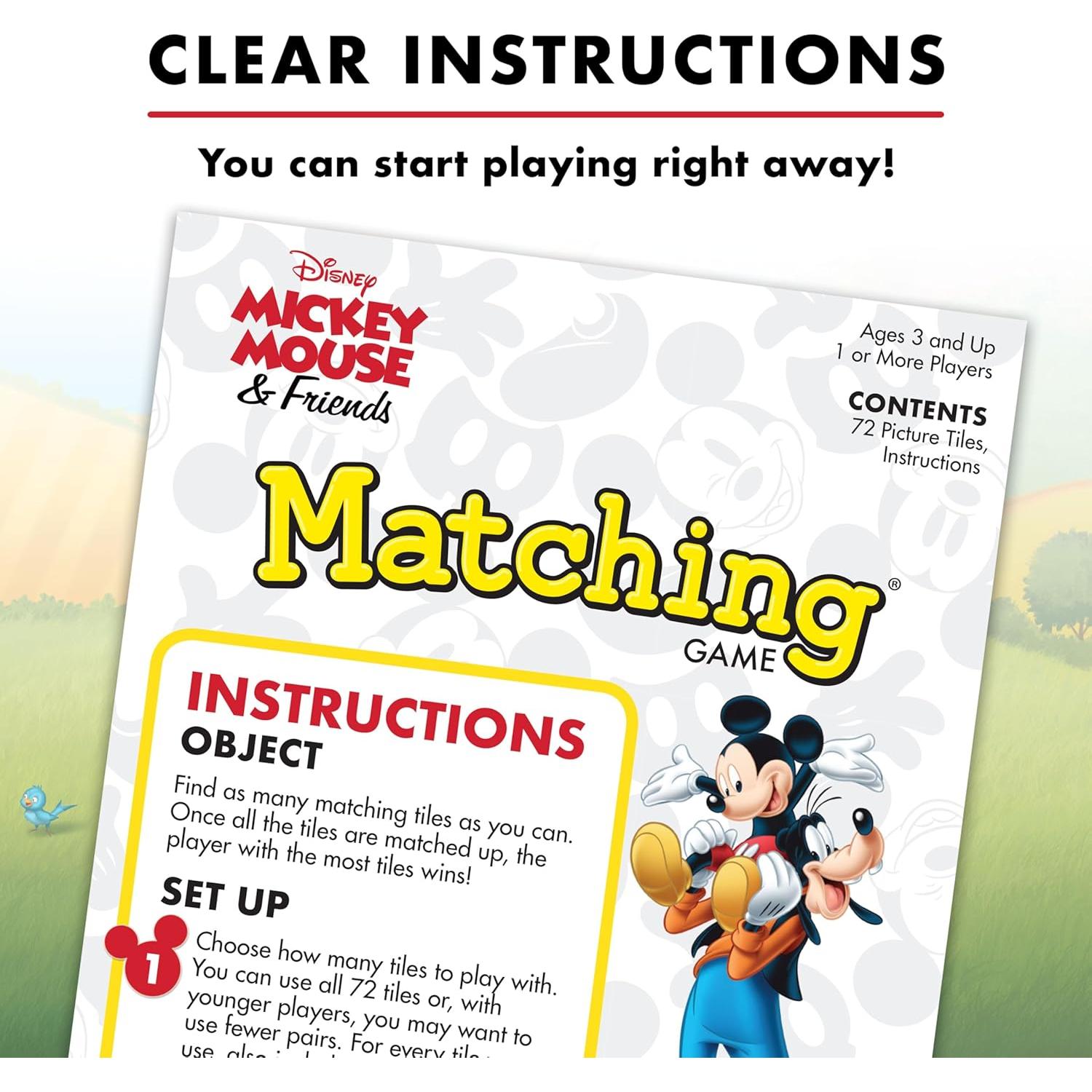 Juego de Emparejamiento Mickey Mouse Ravensburger - 72 Fichas