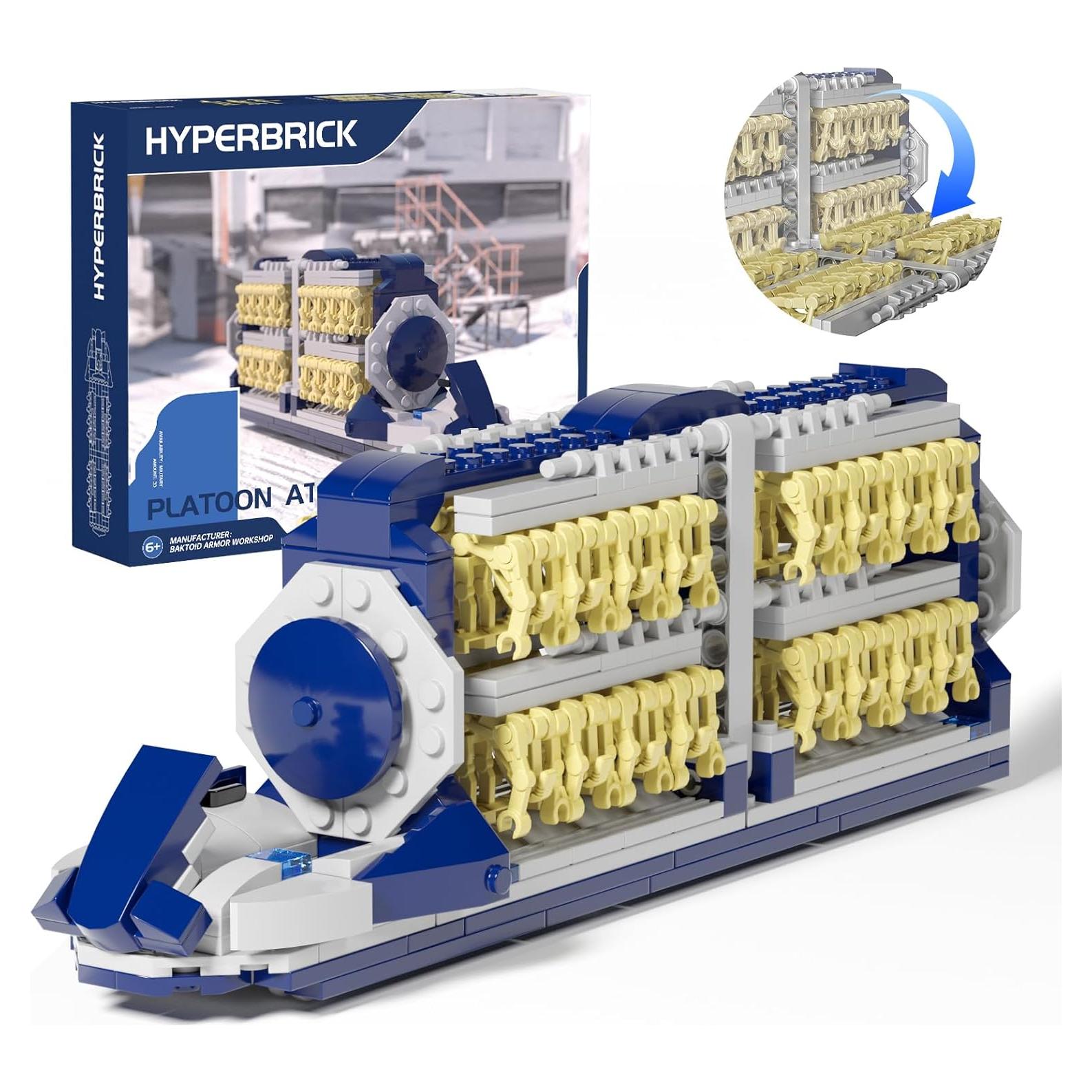 Set de Construcción de Nave de Ataque HyperBrick con 33 Droids