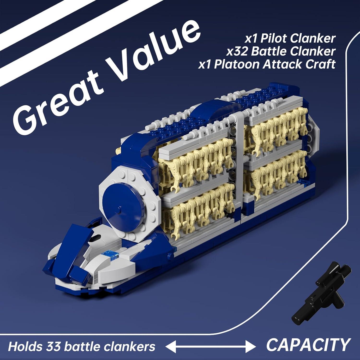 Set de Construcción de Nave de Ataque HyperBrick con 33 Droids