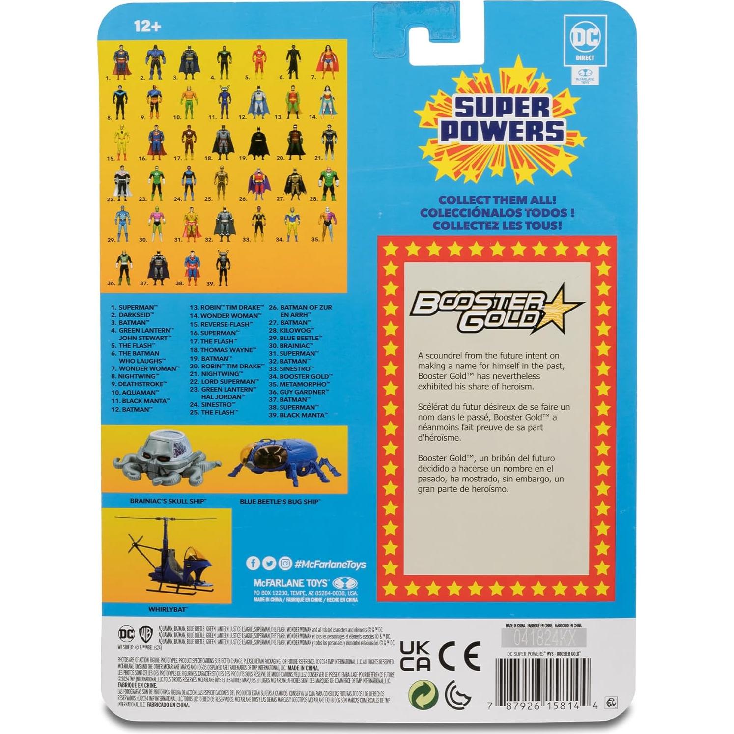 Figura de acción Booster Gold McFarlane 11.4 cm DC Super Powers