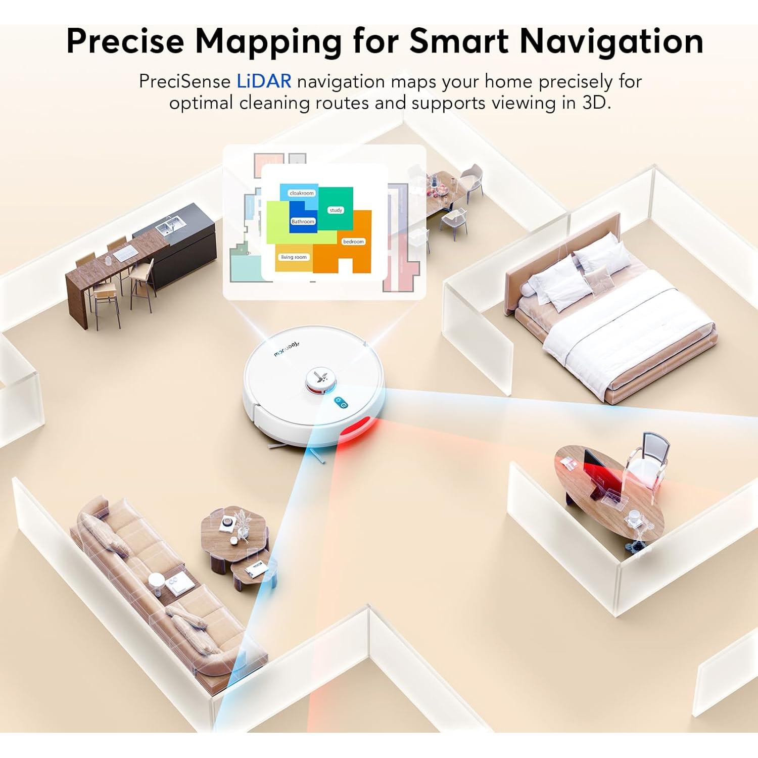 Aspiradora Robótica Teendow D20S Max+ con Mopa y Auto-Vaciado