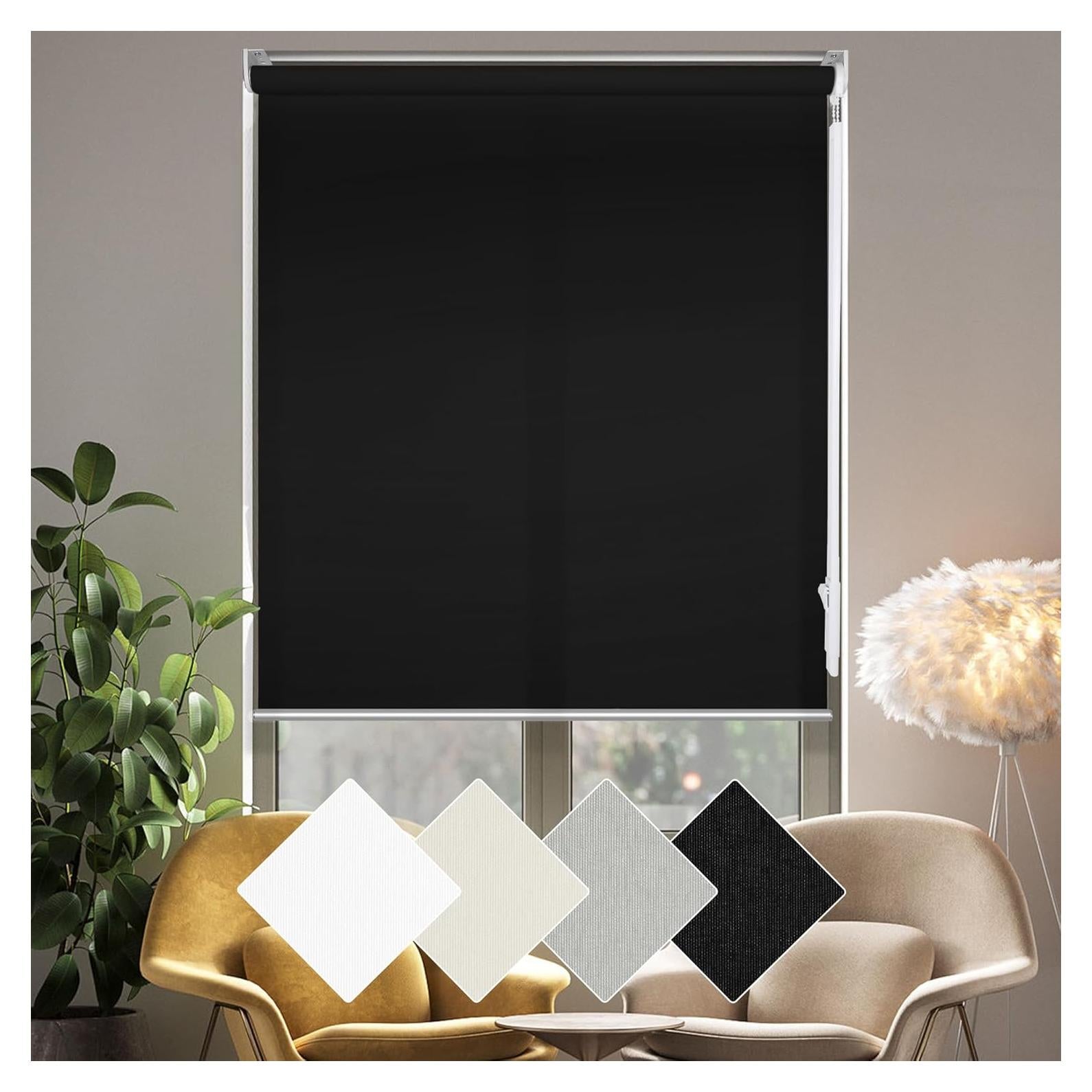 Persiana enrollable Homebox 50.8x182.9 cm Blackout Negro