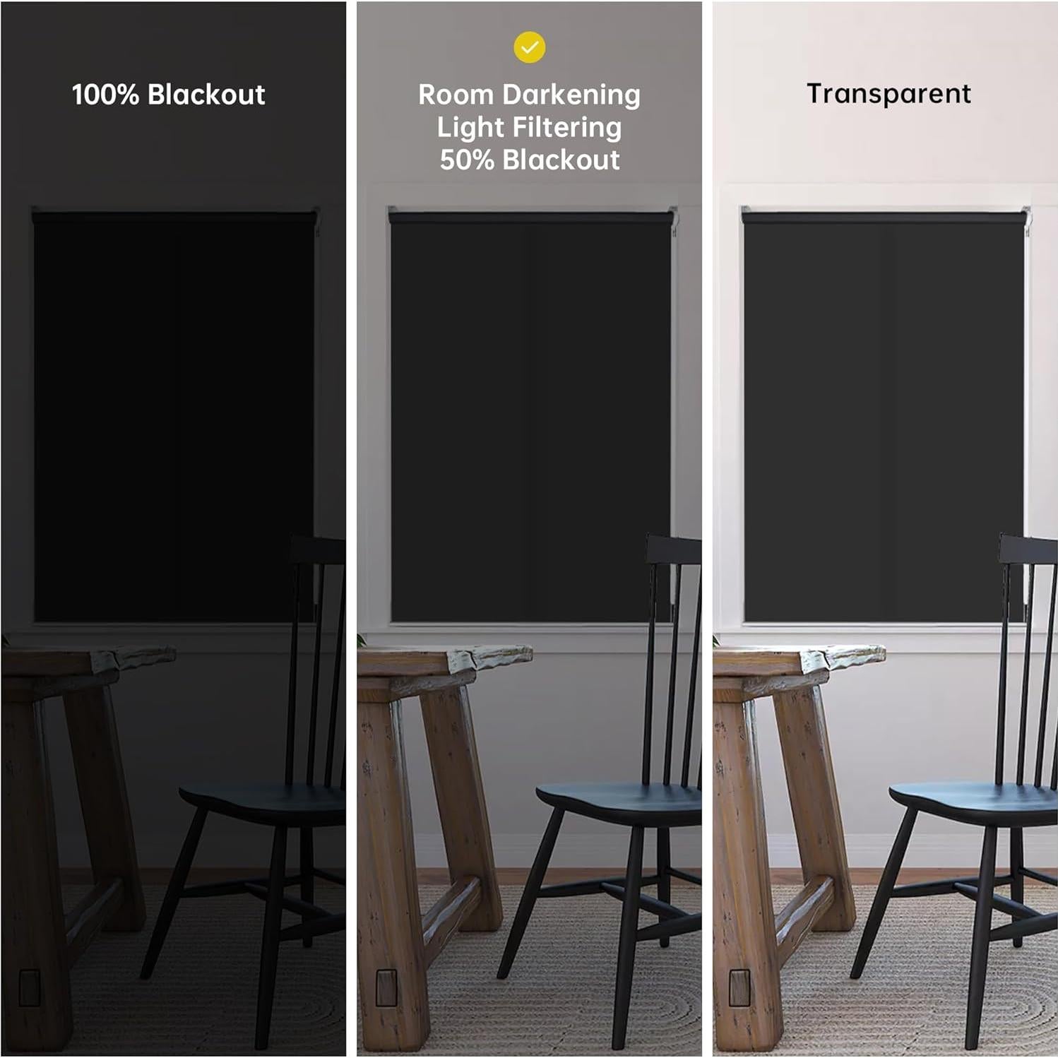 Persiana enrollable Homebox 50.8x182.9 cm Blackout Negro