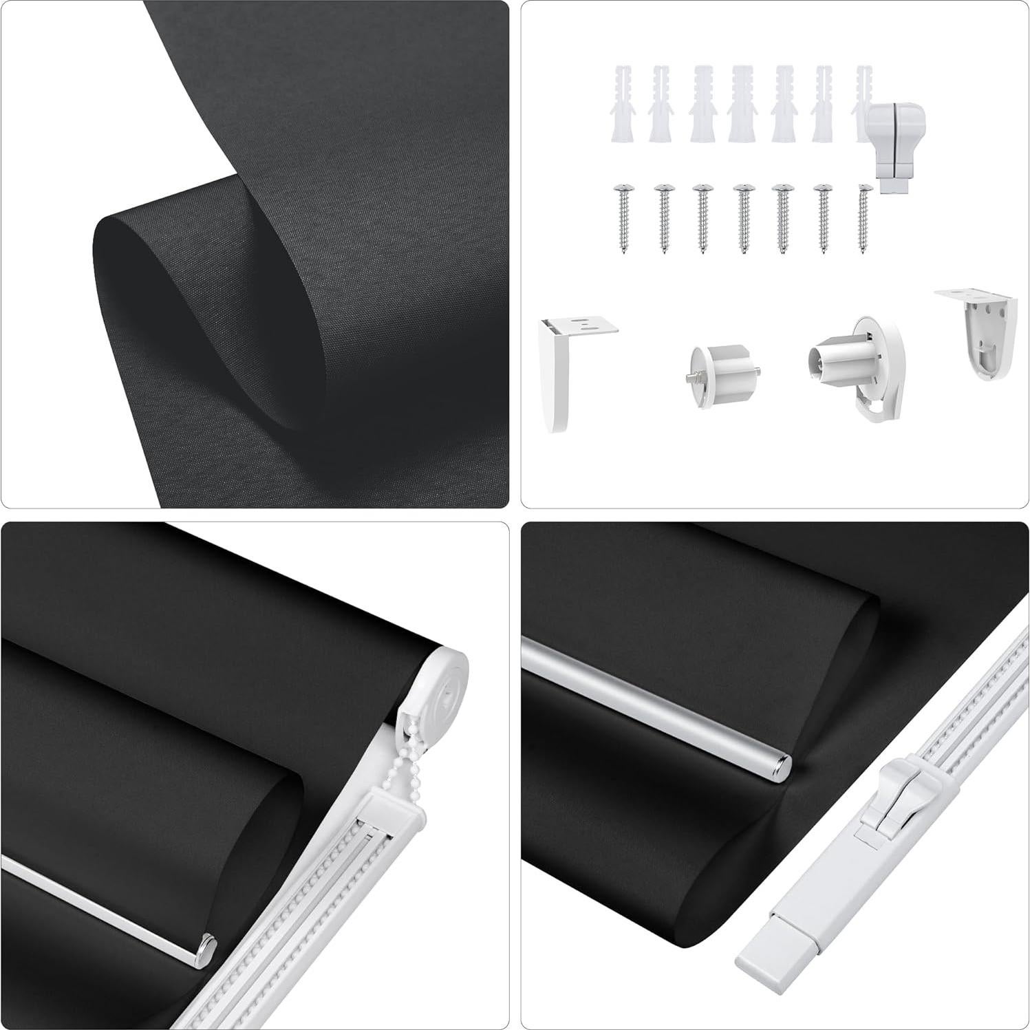 Persiana enrollable Homebox 50.8x182.9 cm Blackout Negro