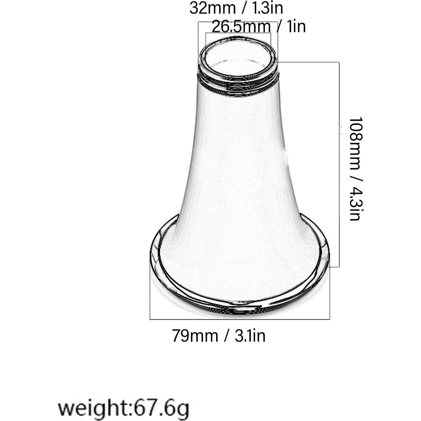 Campana de Clarinete ABS con Anillo Metálico Chapado - CC28 Negro