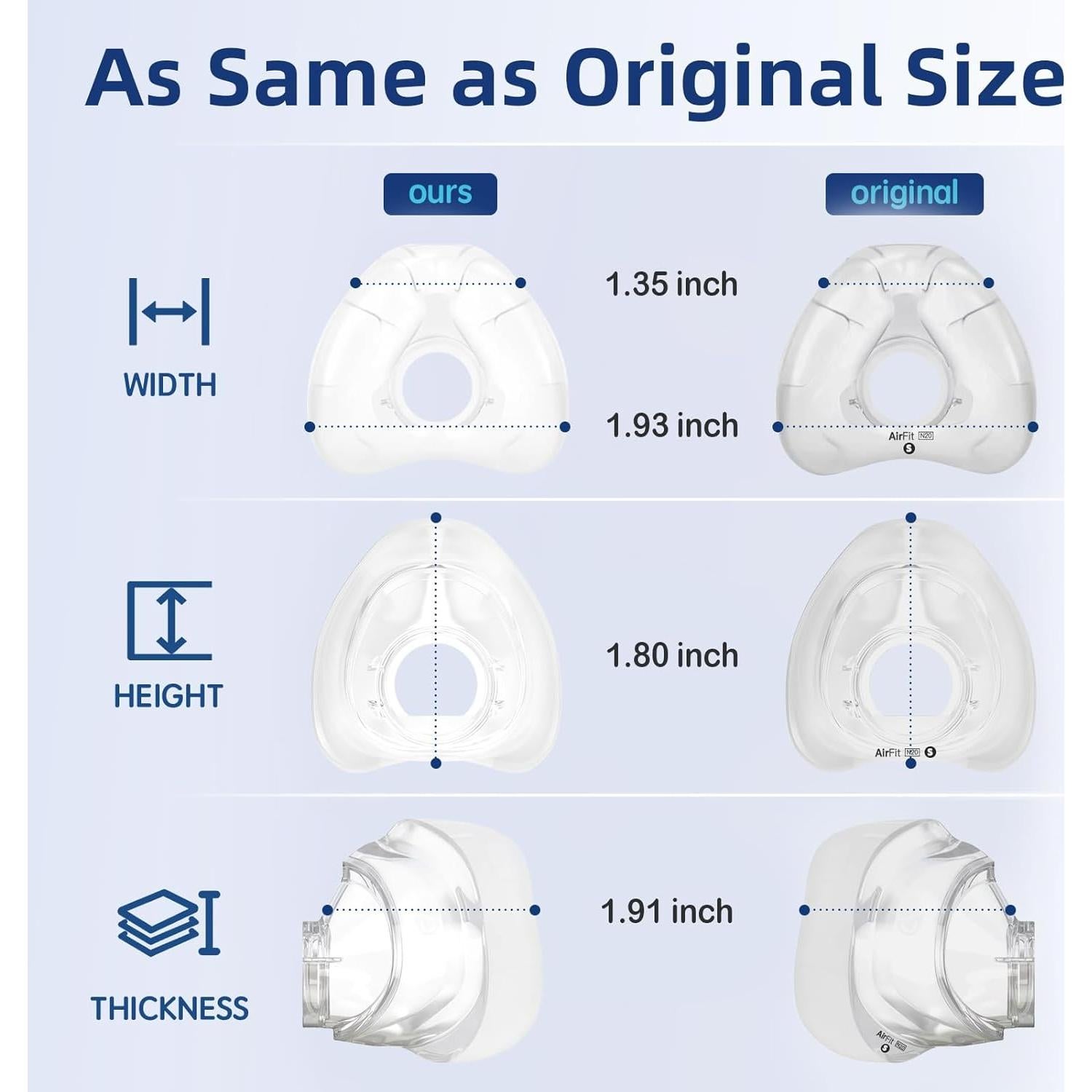 Cojín Nasal de Reemplazo CUORD AirFit N20 Pequeño 1-Pack