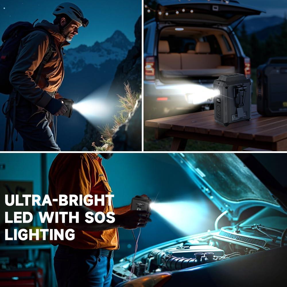 Ventilador Portátil CAZOKASI K25 5000mAh 16000rpm LED Negro