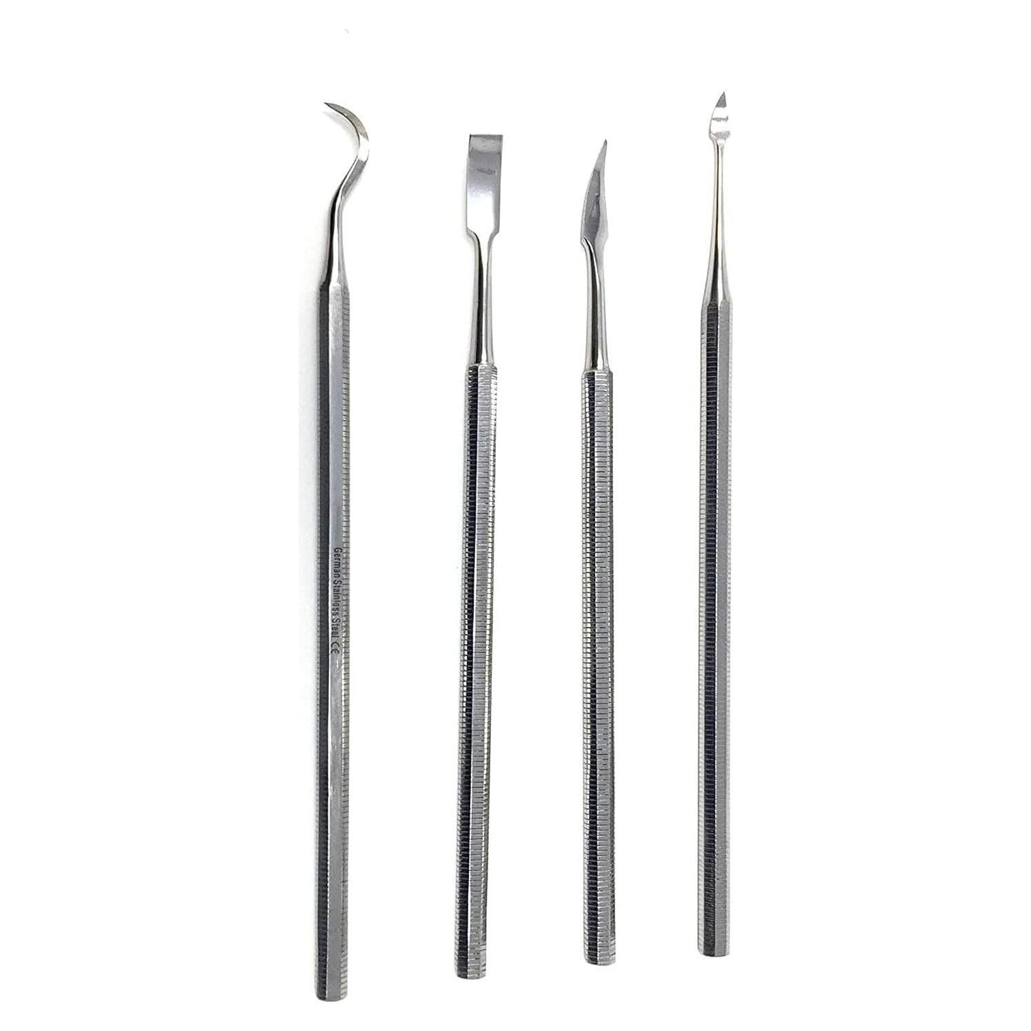 Juego de 4 Espátulas de Acero Inoxidable Cynamed - Herramientas Médicas