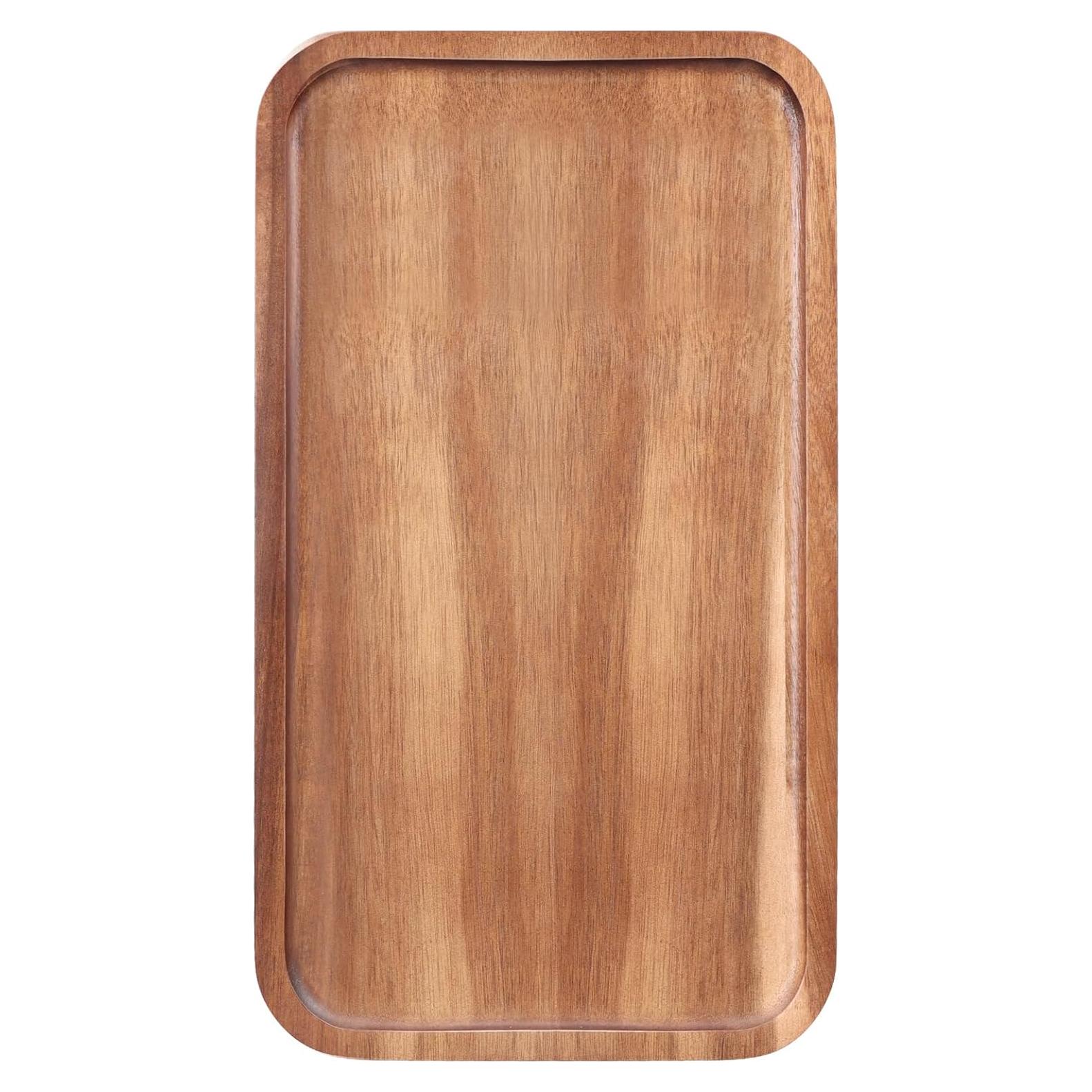 Bandeja de Servicio Rectangular Ayiaren de Madera de Acacia