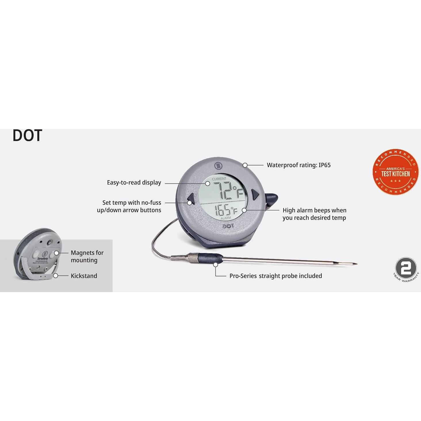 Termómetro de cocina ThermoWorks DOT - Rojo Pimiento Cayena