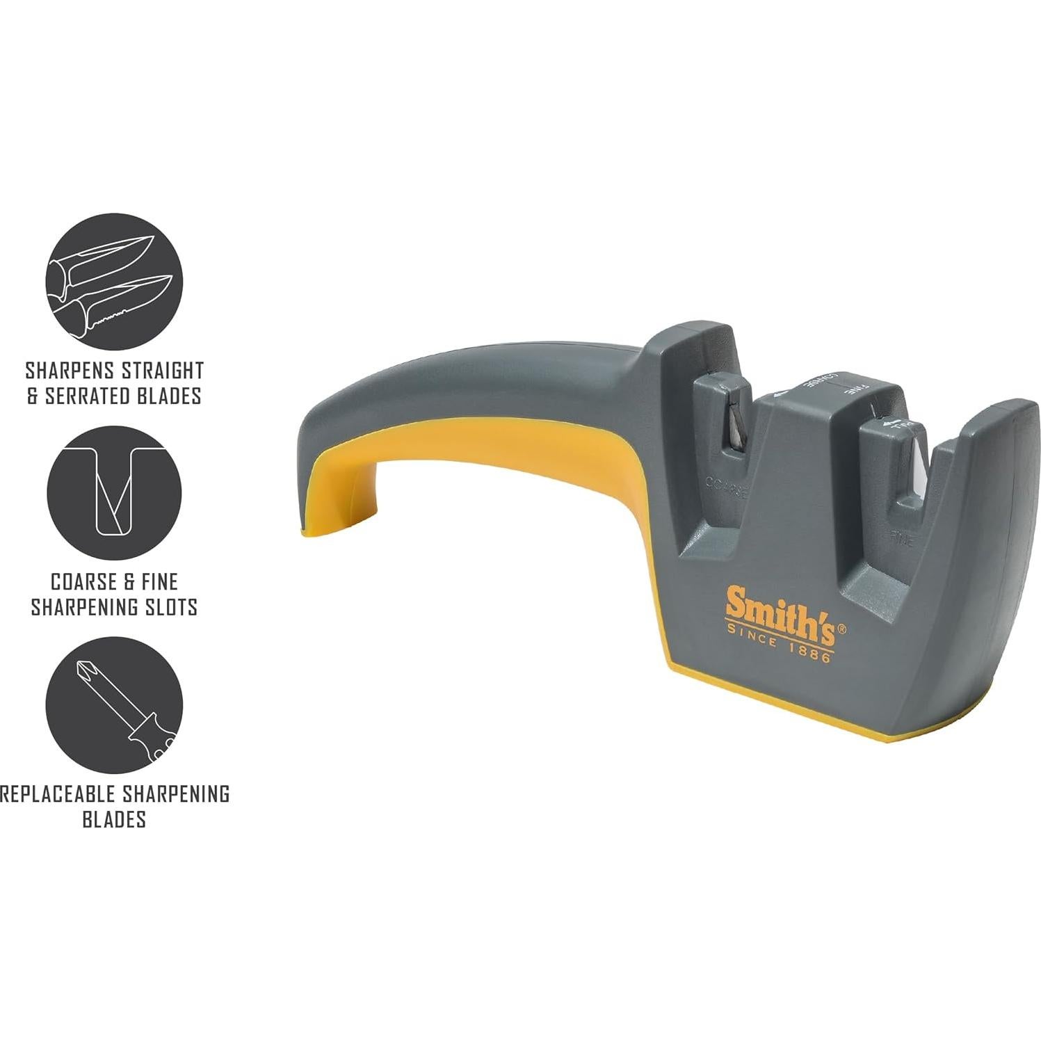 Afilador de cuchillos Smith's Pro Pull-Thru 2 etapas