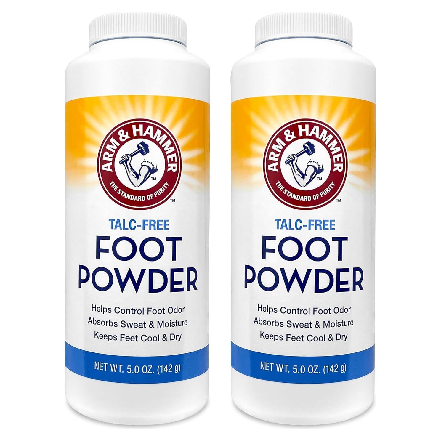 Polvo para pies sin talco Arm & Hammer 142 g - Paquete de 2