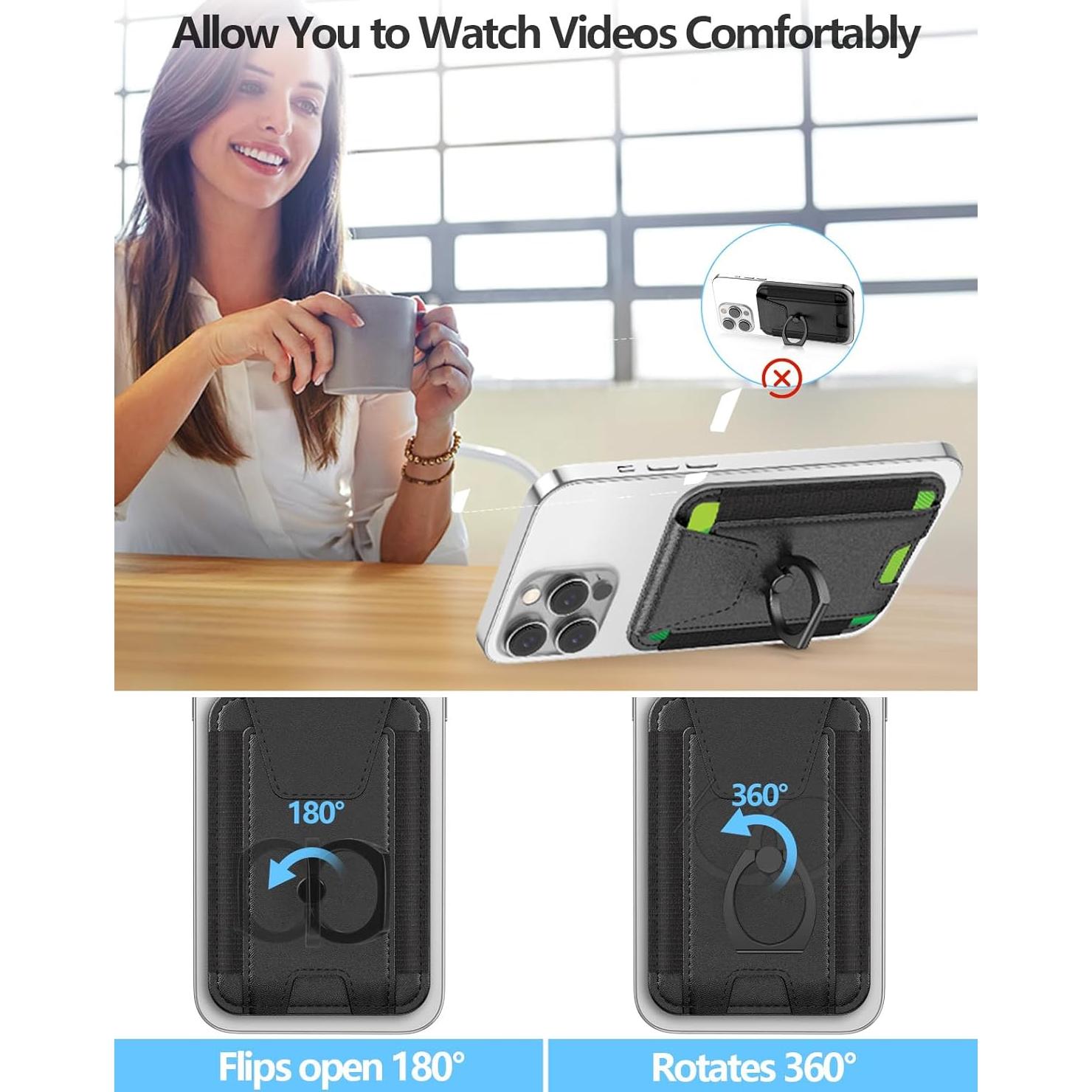 Cartera Magsafe ExtreLife con Anillo Soporte para iPhone 16/15/14/13/12