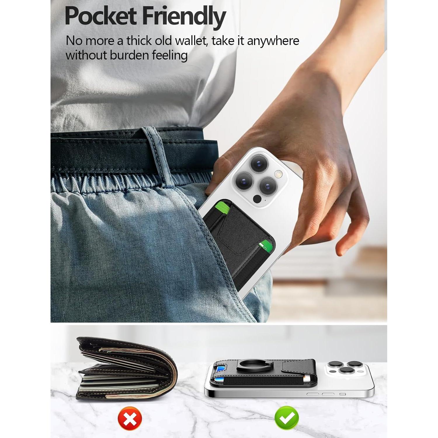 Cartera Magsafe ExtreLife con Anillo Soporte para iPhone 16/15/14/13/12