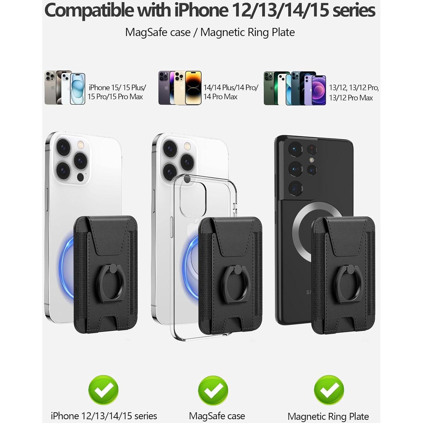 Cartera Magsafe ExtreLife con Anillo Soporte para iPhone 16/15/14/13/12