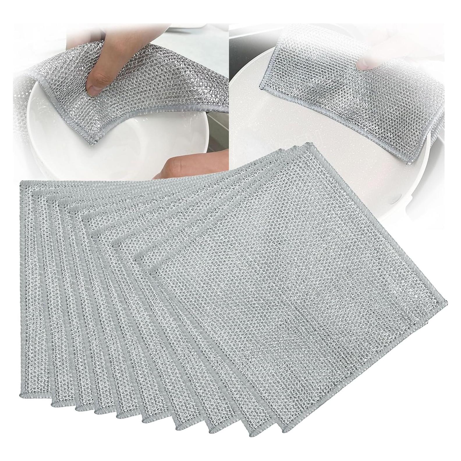 Paños de Limpieza Cosyhive 10PCS Sin Rayones Malla Alambre