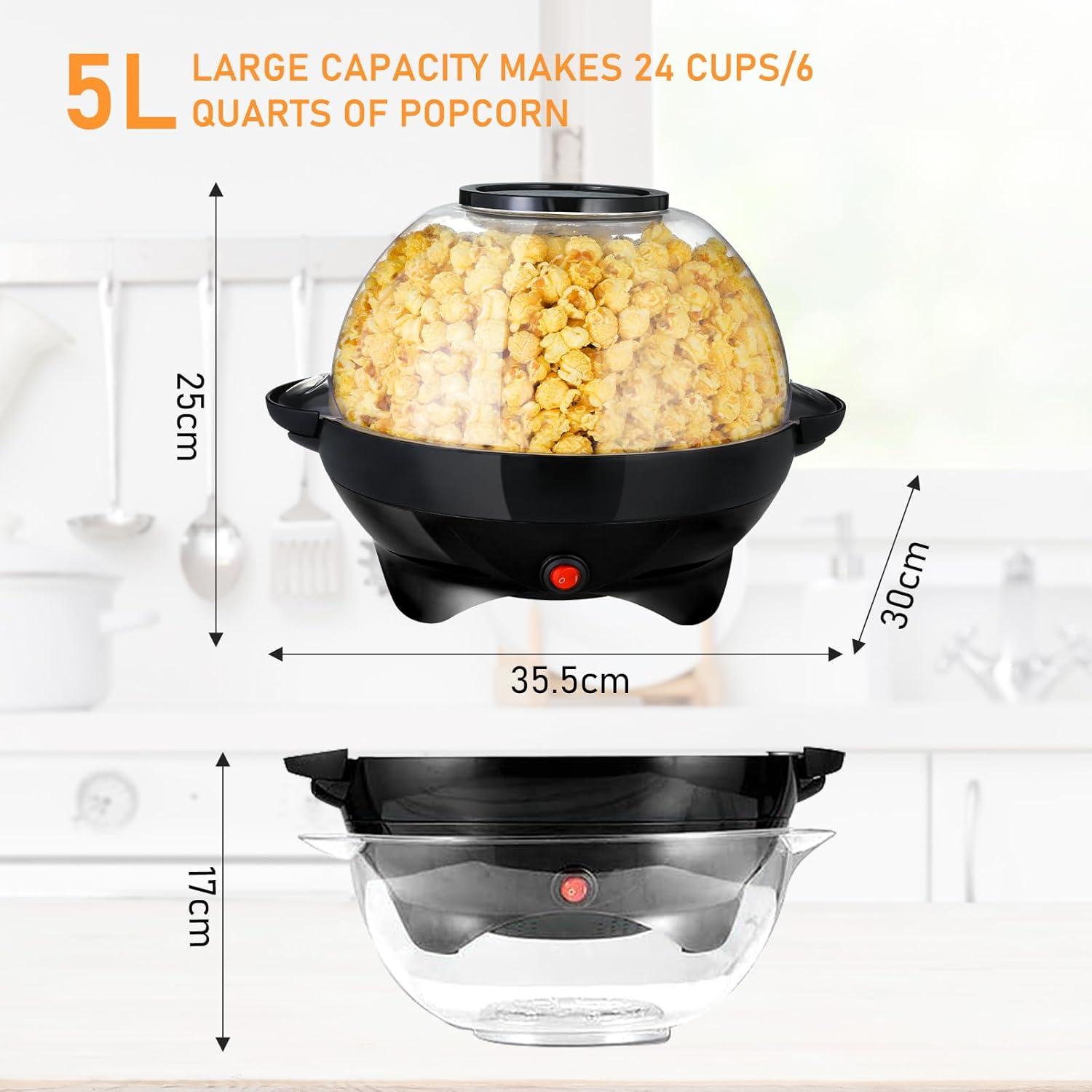 Máquina de Palomitas TLGREEN 6qt Eléctrica Antiadherente