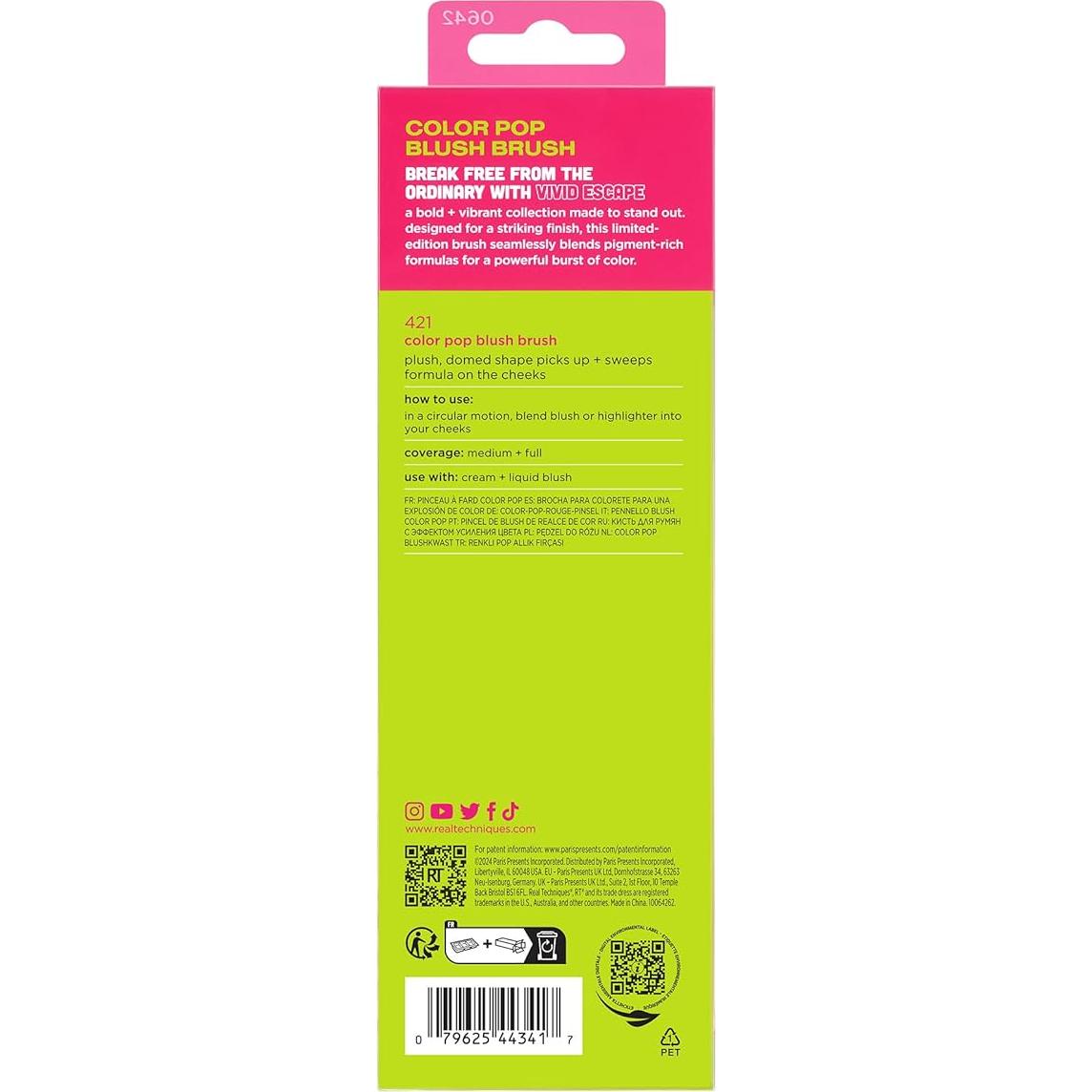 Brocha para Rubor Real Techniques Color Pop Vivid Escape 1 unidad