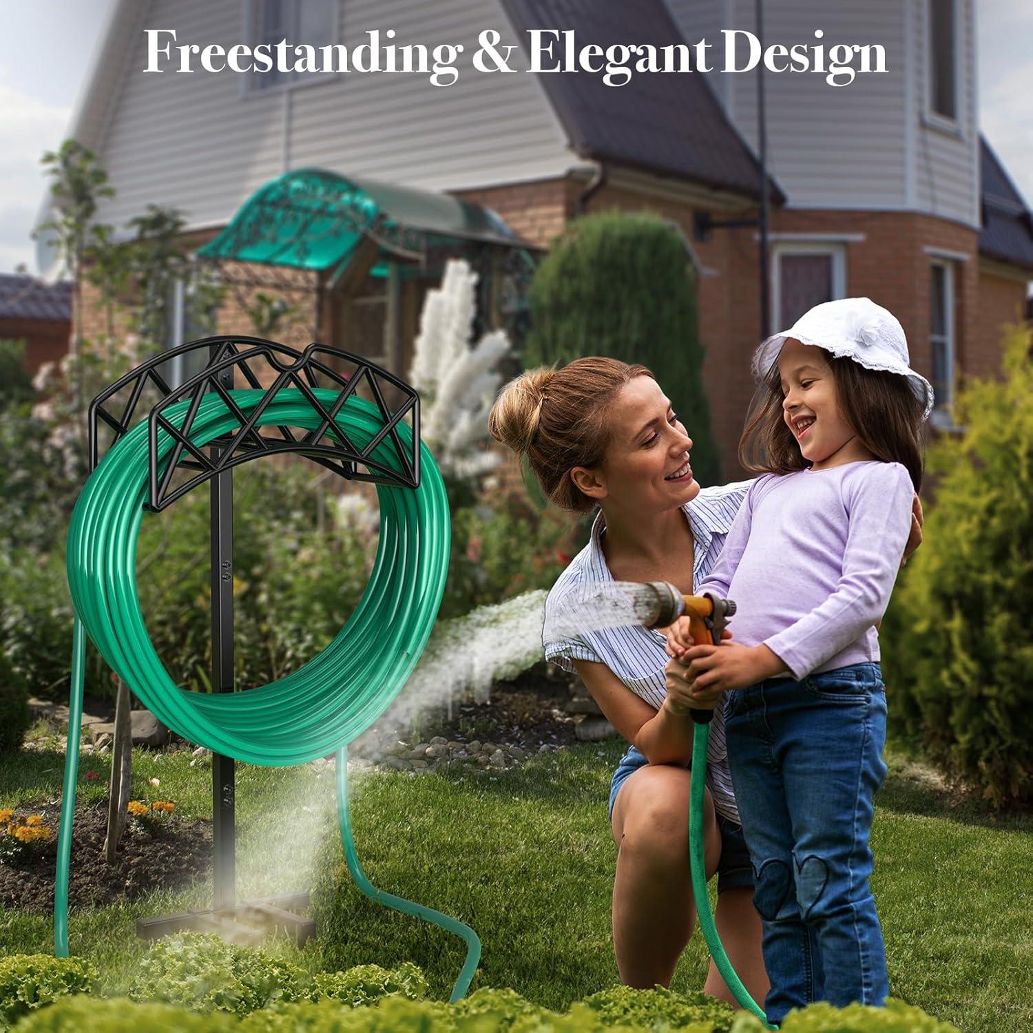 Soporte para Manguera de Jardín Winpull Metal Negro 2 Estilos