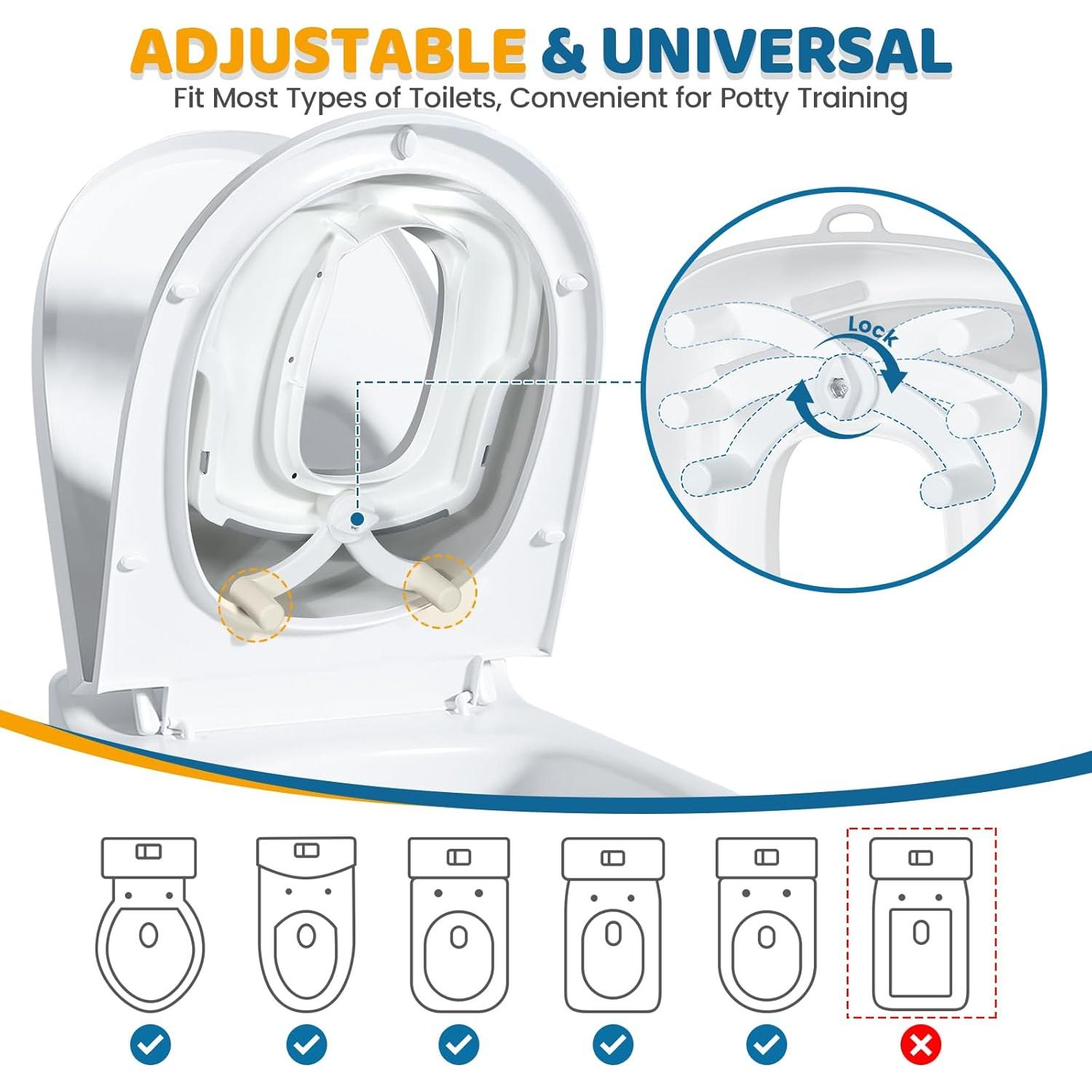 Inodoro de Entrenamiento 3 en 1 Orzbow para Niños Gris