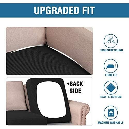 Funda de Cojín Estirable H.VERSAILTEX para Silla Negra