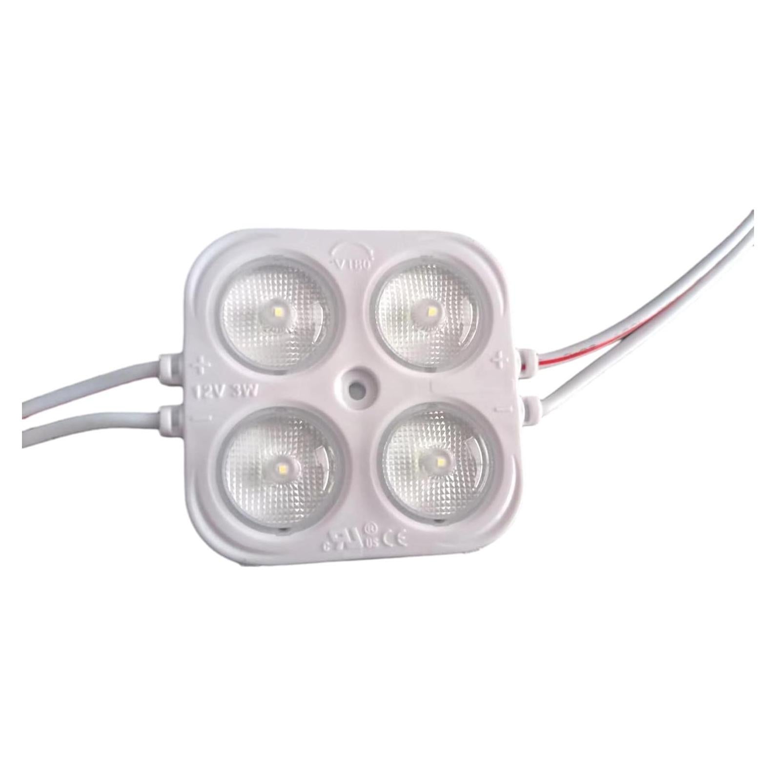 Módulo LED 3.0W 12V CC 5700K Impermeable Blanco - Paquete 20