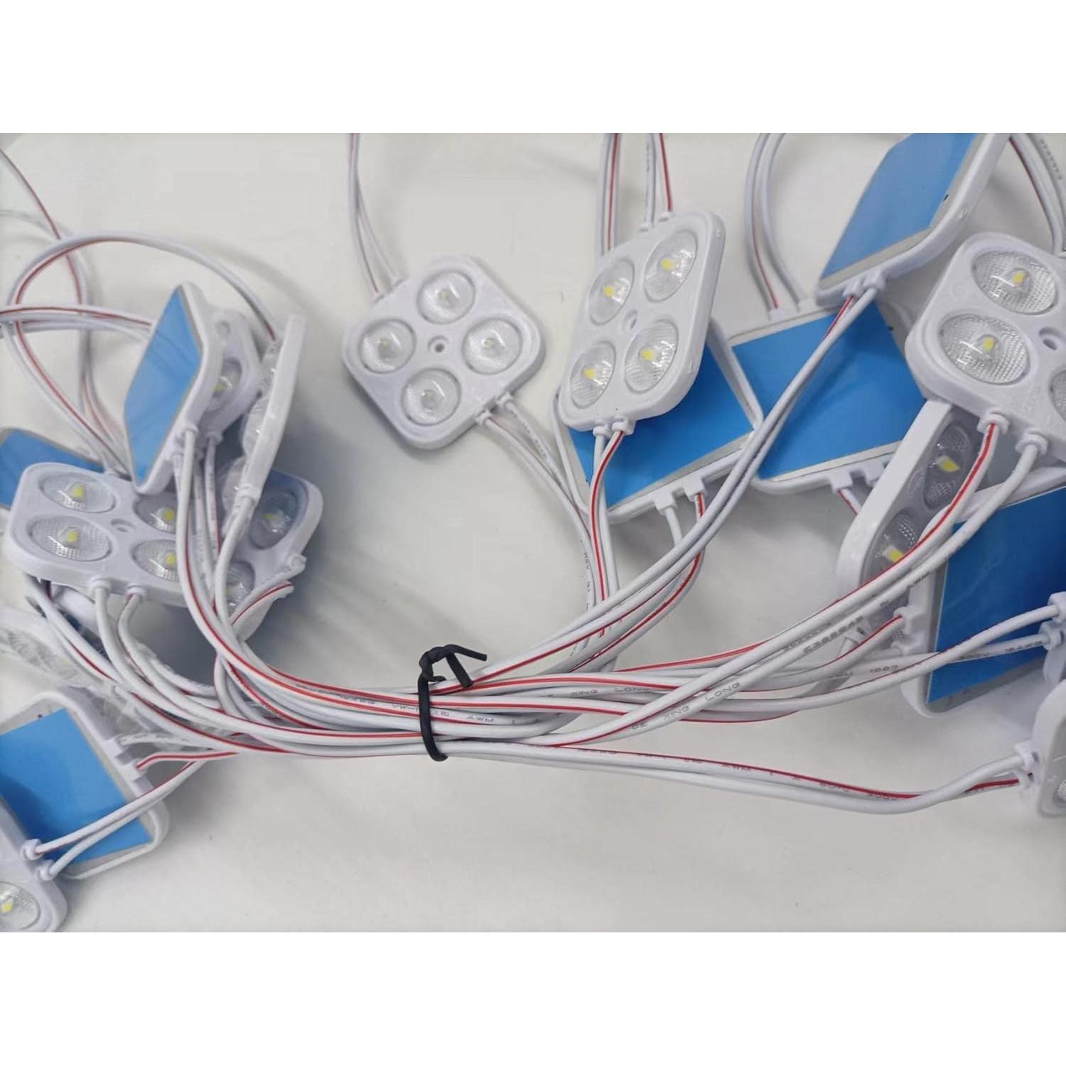 Módulo LED 3.0W 12V CC 5700K Impermeable Blanco - Paquete 20