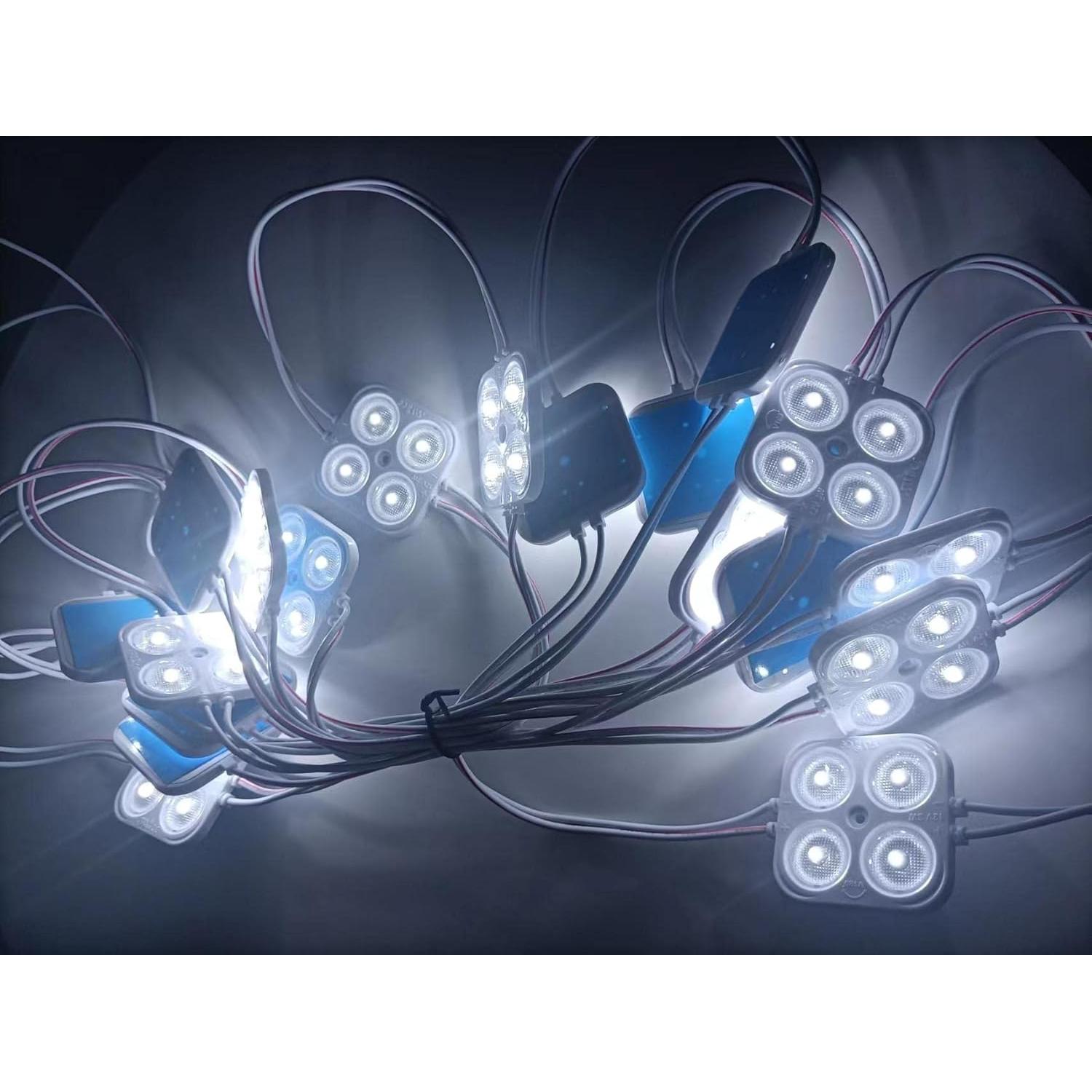 Módulo LED 3.0W 12V CC 5700K Impermeable Blanco - Paquete 20