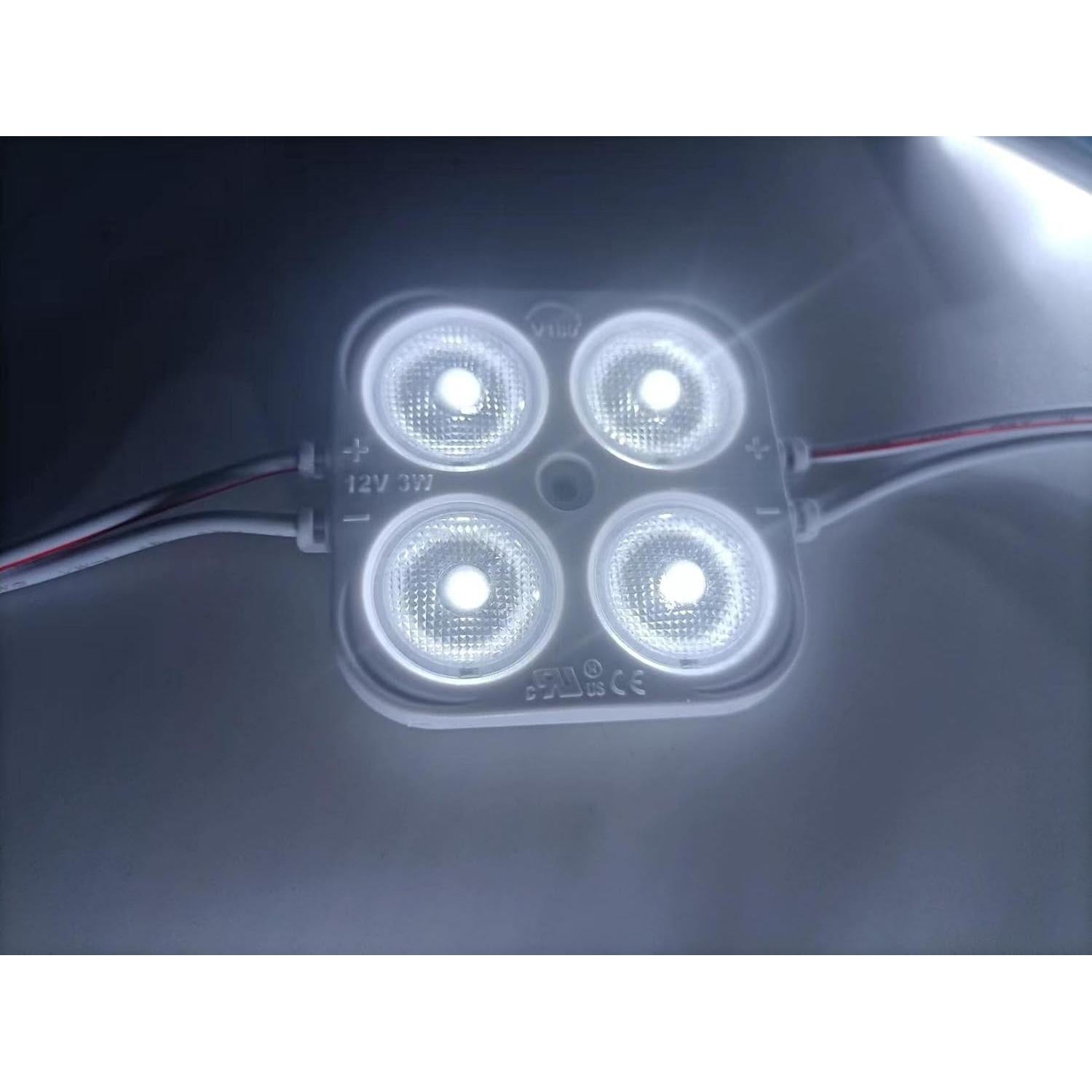 Módulo LED 3.0W 12V CC 5700K Impermeable Blanco - Paquete 20