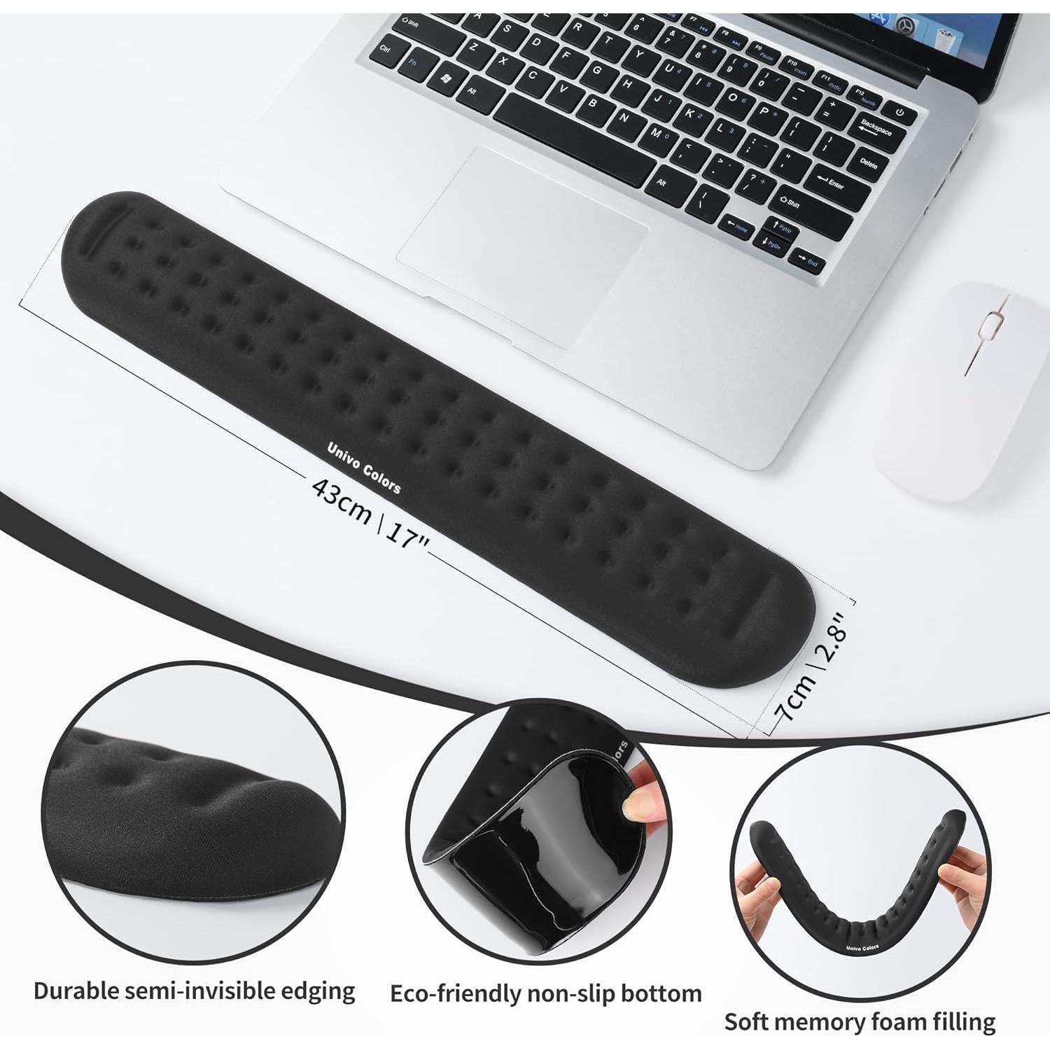 Almohadilla de Descanso para Muñeca Univo Colores Negra Ergonómica