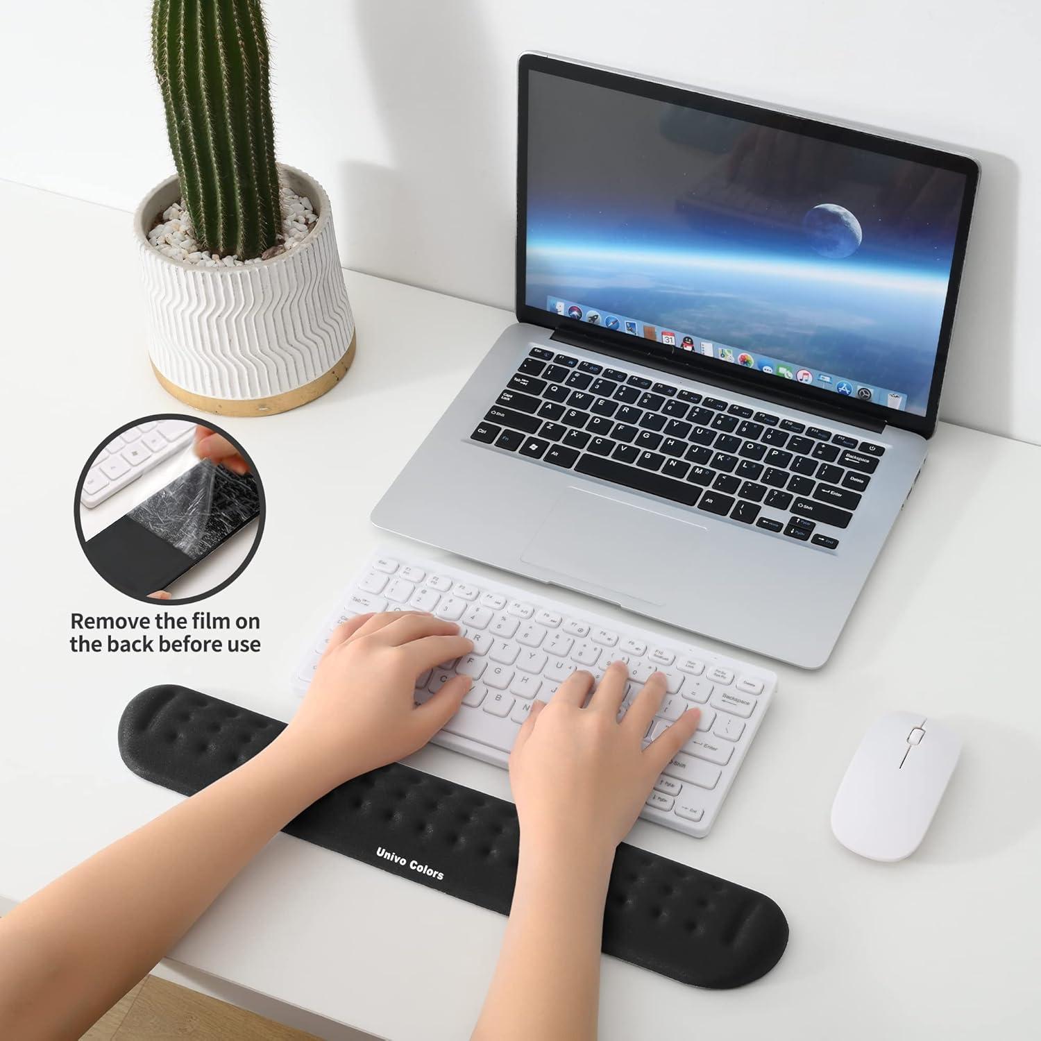 Almohadilla de Descanso para Muñeca Univo Colores Negra Ergonómica