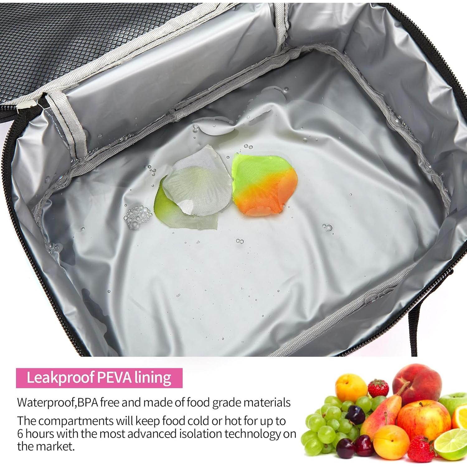 Caja de Almuerzo Aislada Rickyh 6L con Correa y 2 Compartimentos