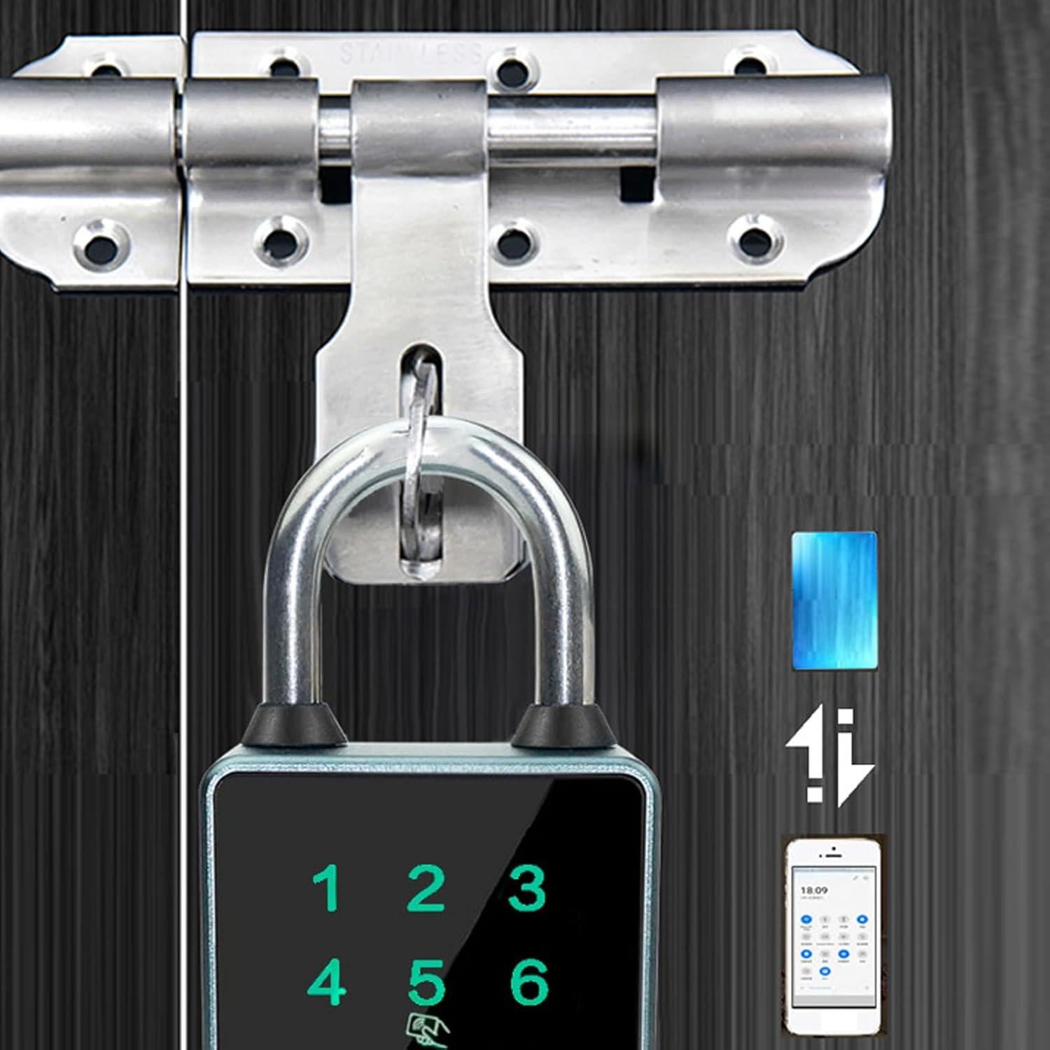 Candado Biométrico Saluaqui con Huella Dactilar y APP