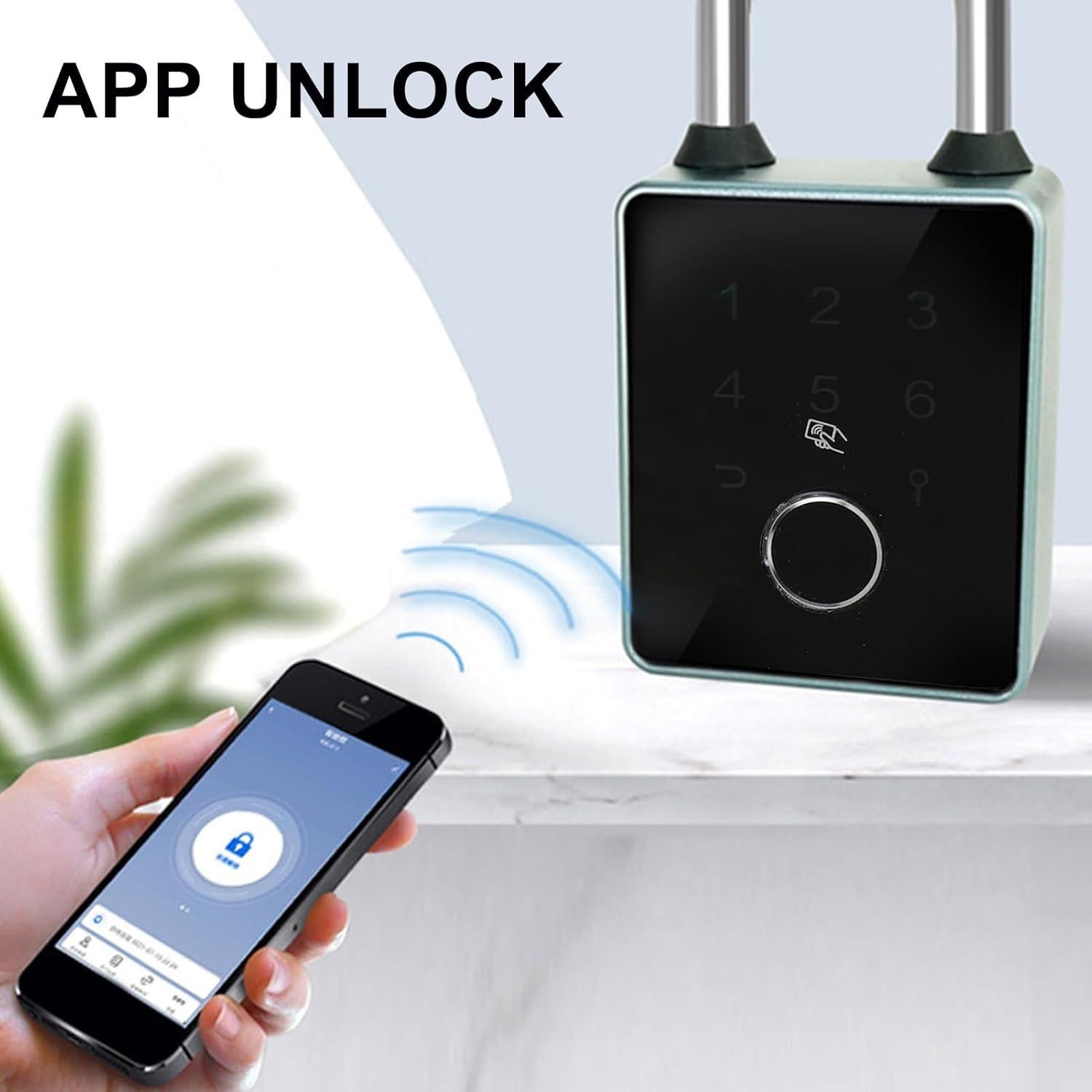 Candado Biométrico Saluaqui con Huella Dactilar y APP