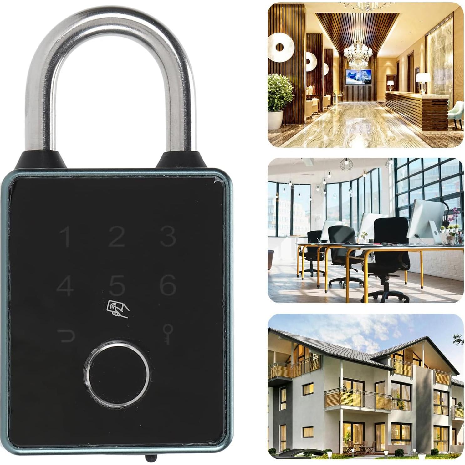 Candado Biométrico Saluaqui con Huella Dactilar y APP