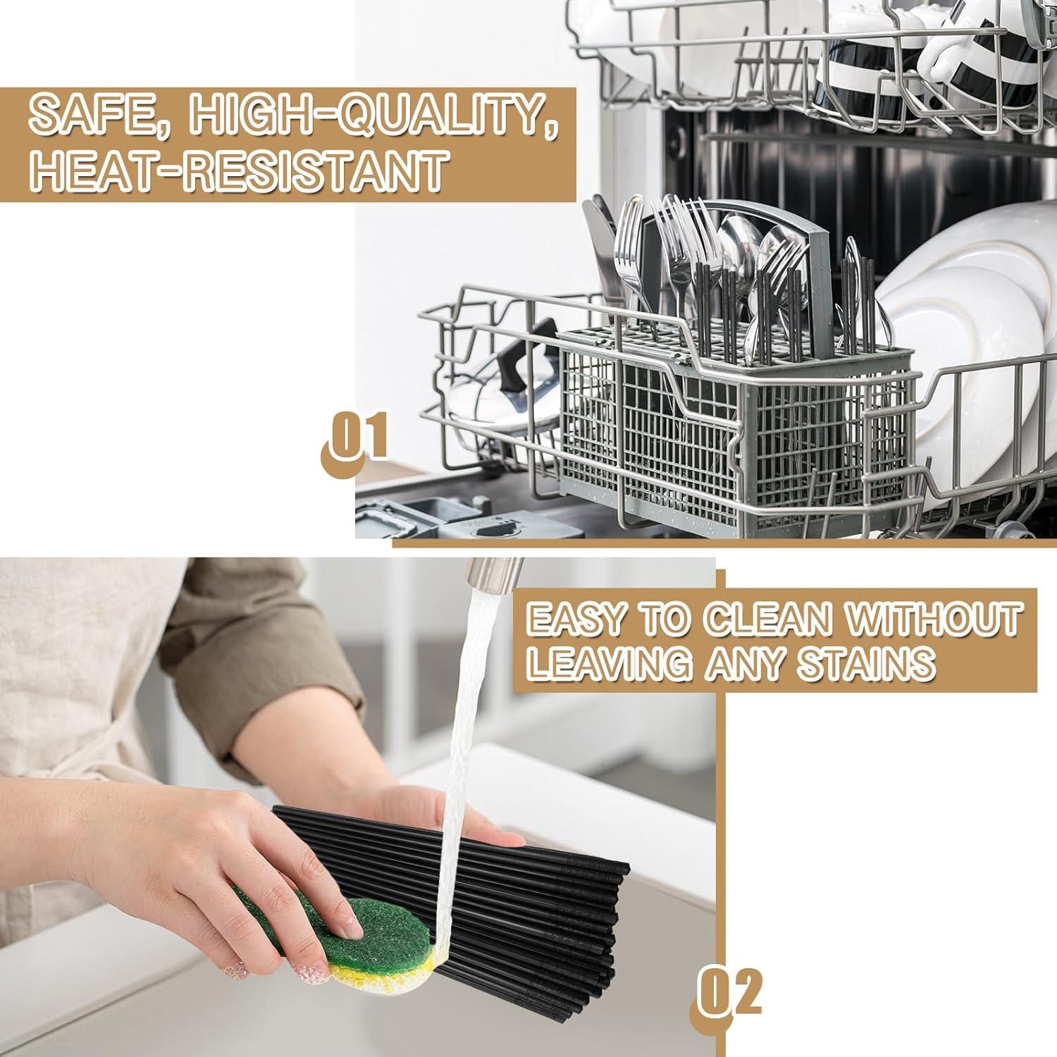 48 Pares Palillos Reutilizables Dandat de Fibra de Vidrio 24.13 cm