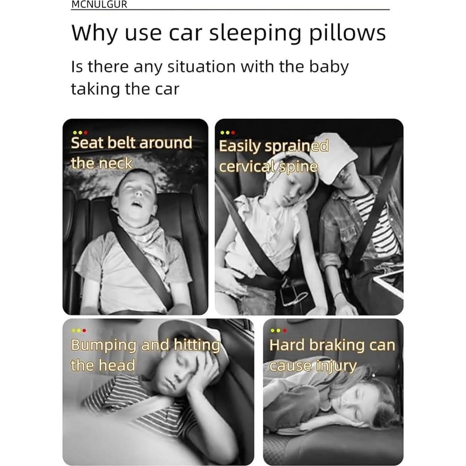 Almohada de Viaje para Niños MCNULGUR Forma de H 71x56 cm